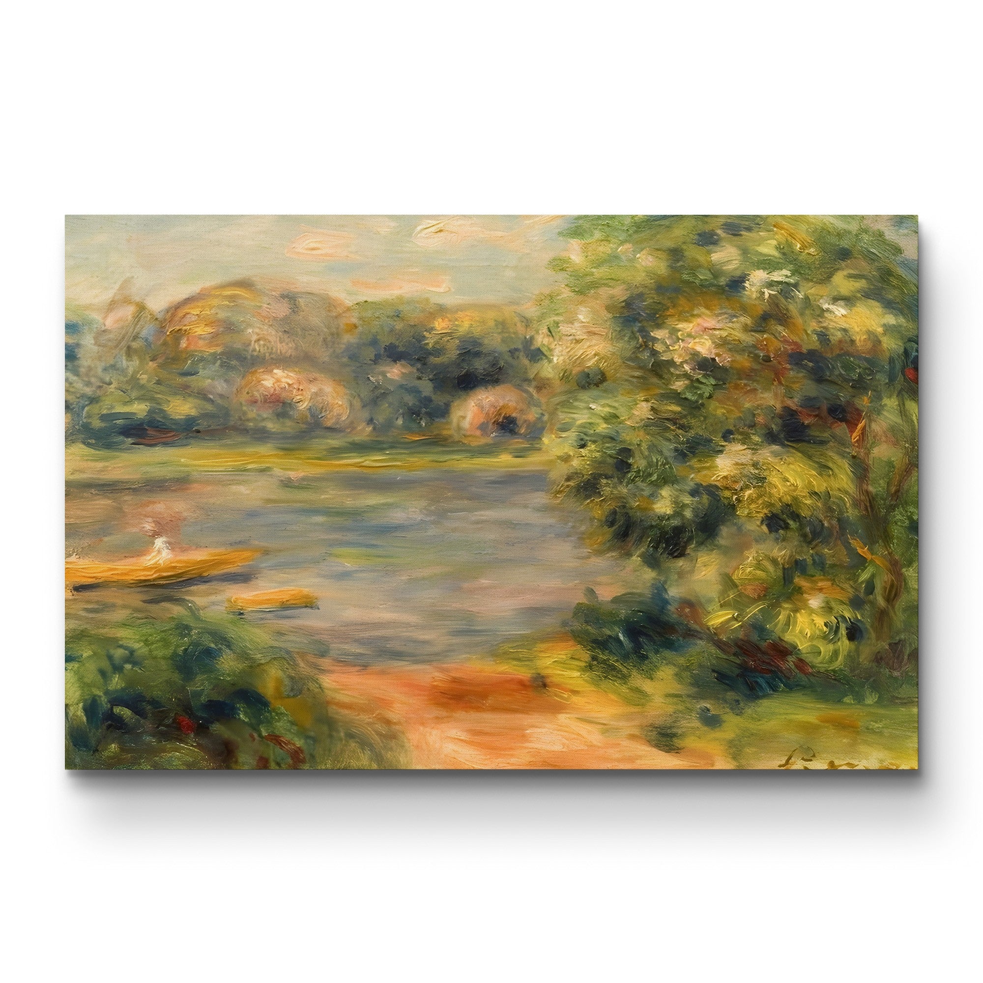 The Boat on the Lake, 1901 – Pierre-Auguste Renoir Wall Art | Impressionist Landscape Canvas Print