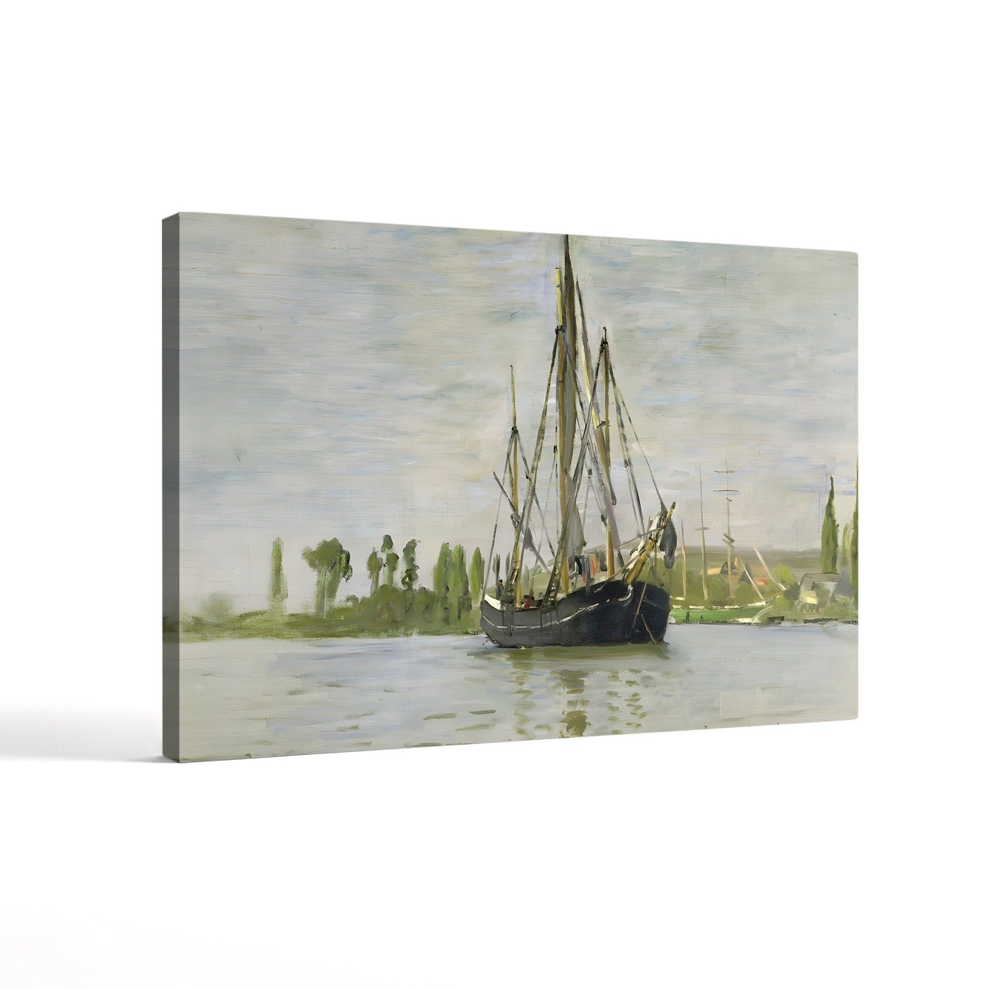 The Chasse-Marée at Anchor (Chasse-marée à l’ancre, près de Rouen), 1872 by Claude Monet