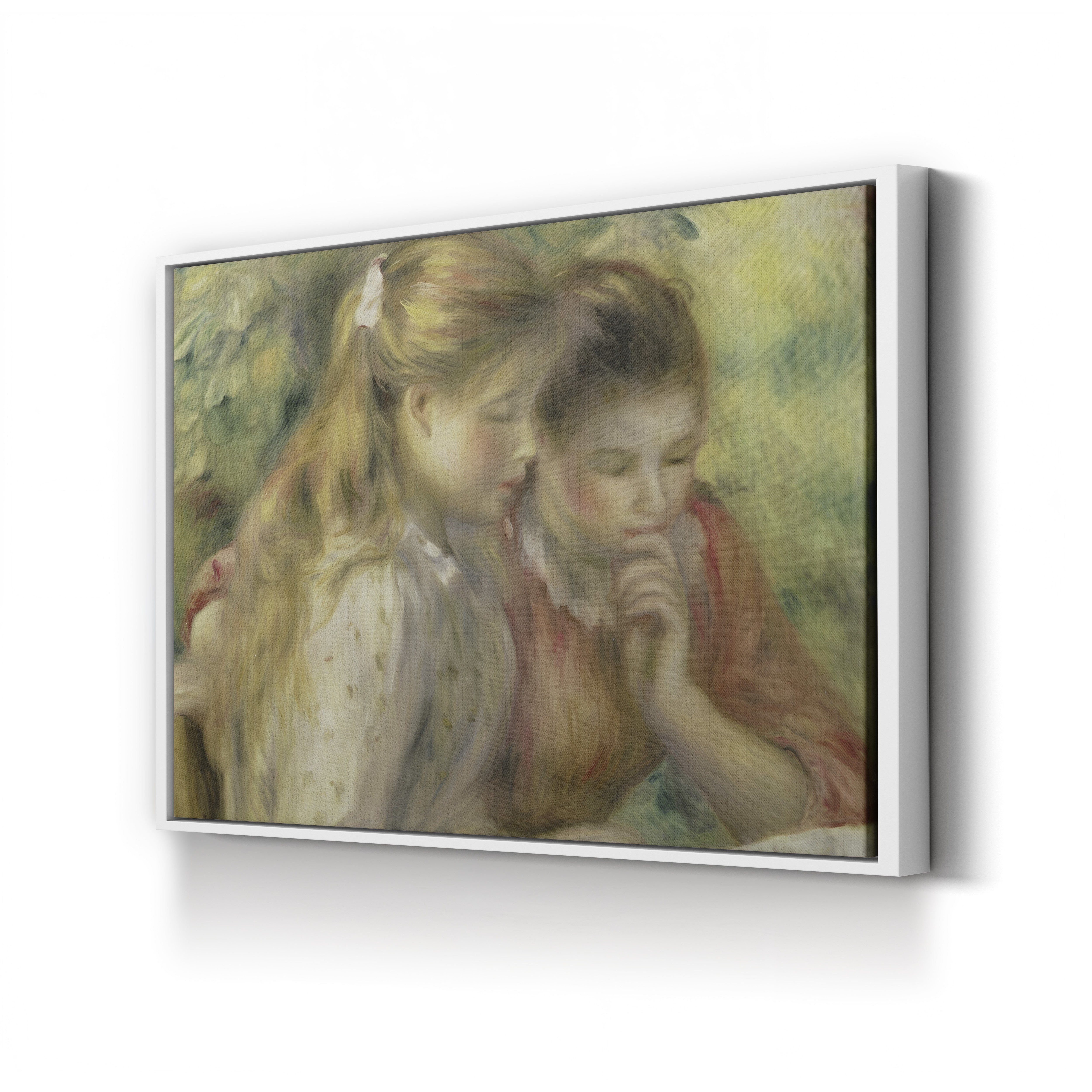 Two Girls Reading, 1892 – Pierre-Auguste Renoir Wall Art | Impressionist Interior Canvas Print