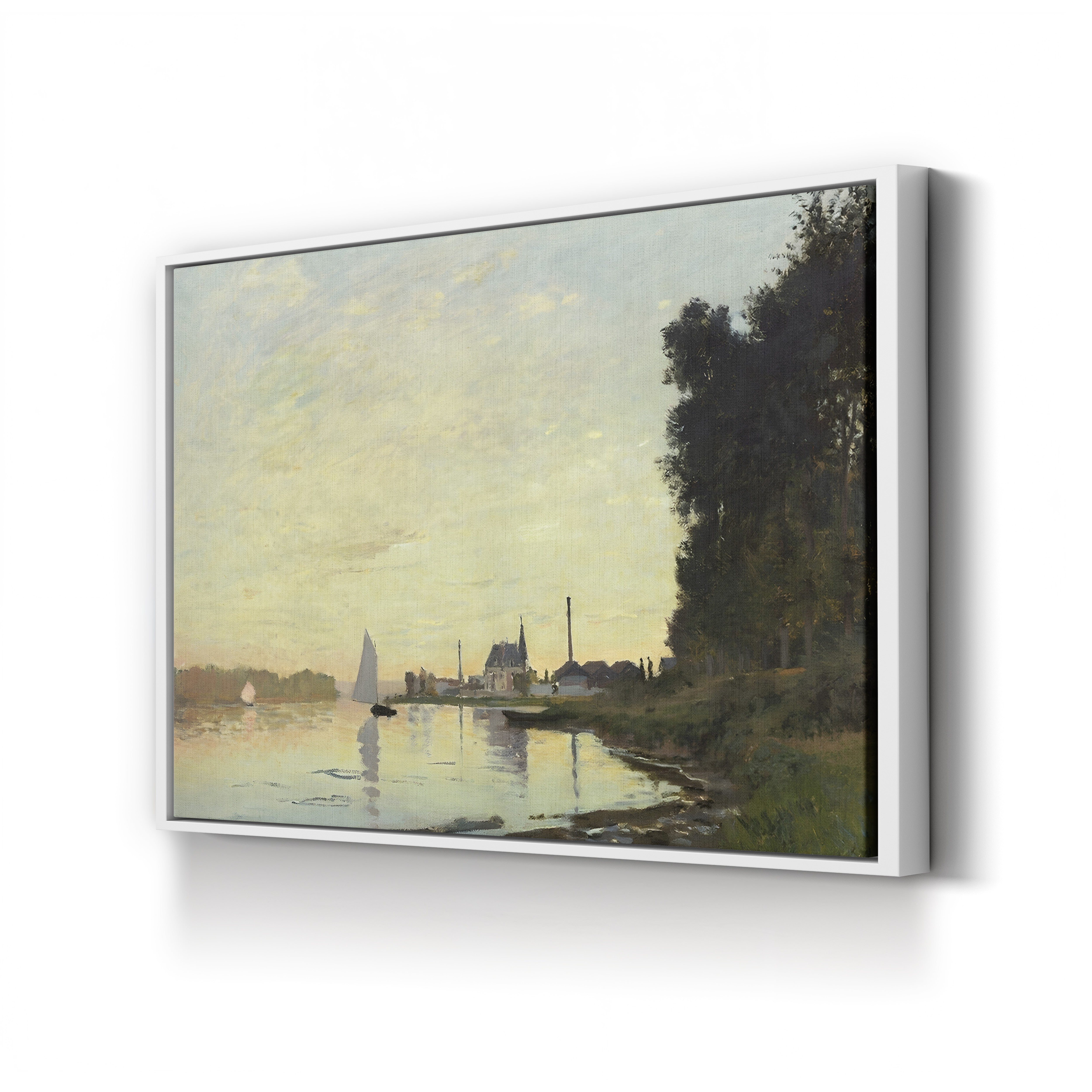 Argenteuil, Late Afternoon, 1872 – Claude Monet Wall Art | Early Impressionist Seine Canvas Print