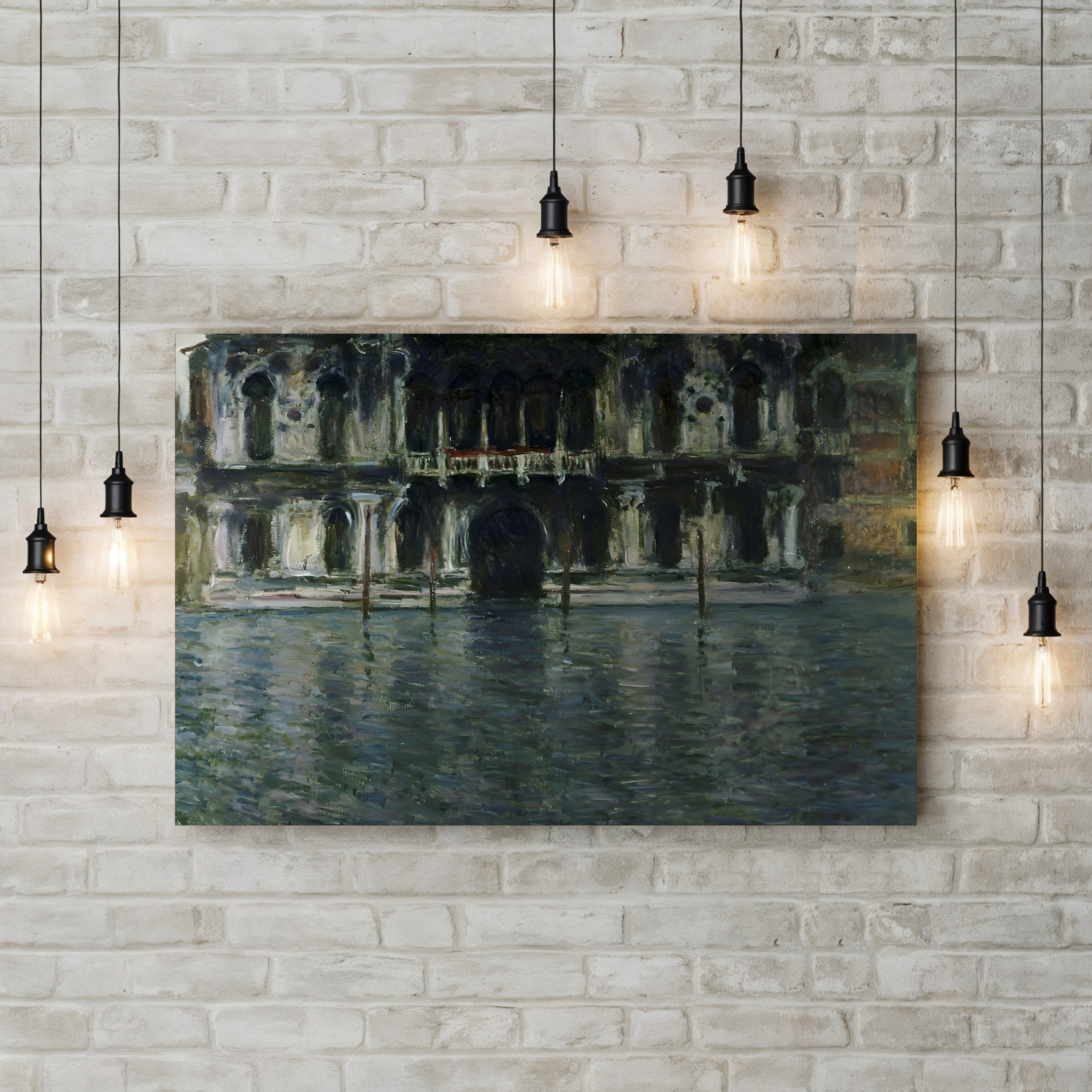 Palazzo Contarini, 1908 – Claude Monet Wall Art | Late Impressionist Venetian Palace Canvas Print