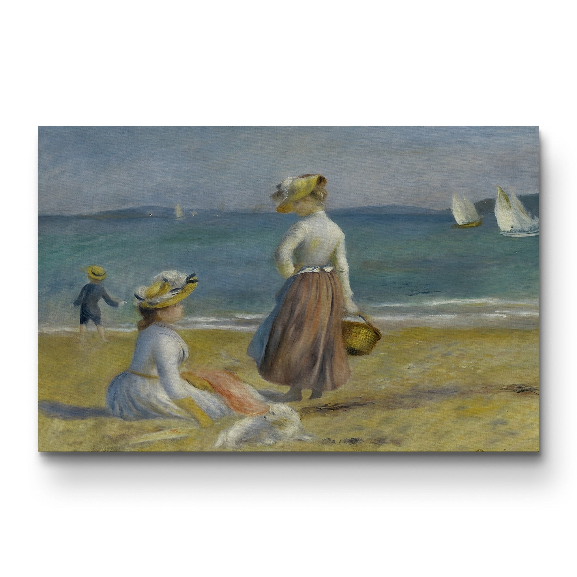 Figures on the Beach, 1890 – Pierre-Auguste Renoir Wall Art | Impressionist Coastal Canvas Print