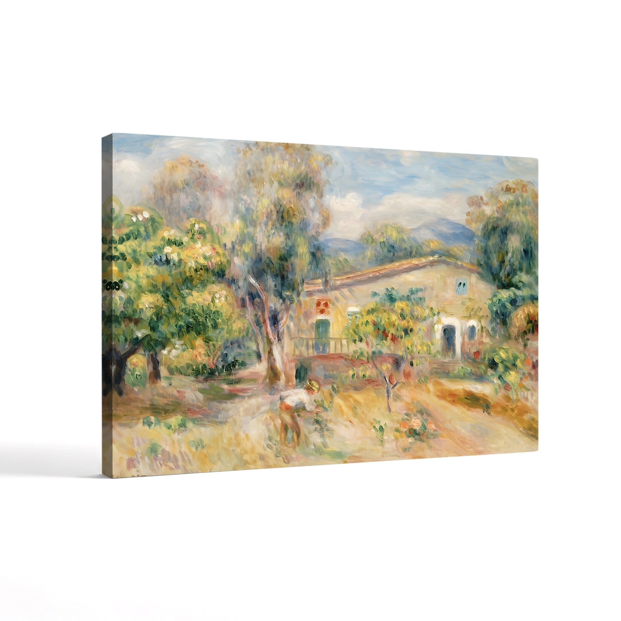 Collettes Farmhouse, Cagnes, 1910 – Pierre-Auguste Renoir Wall Art | Late Impressionist Landscape Canvas Print
