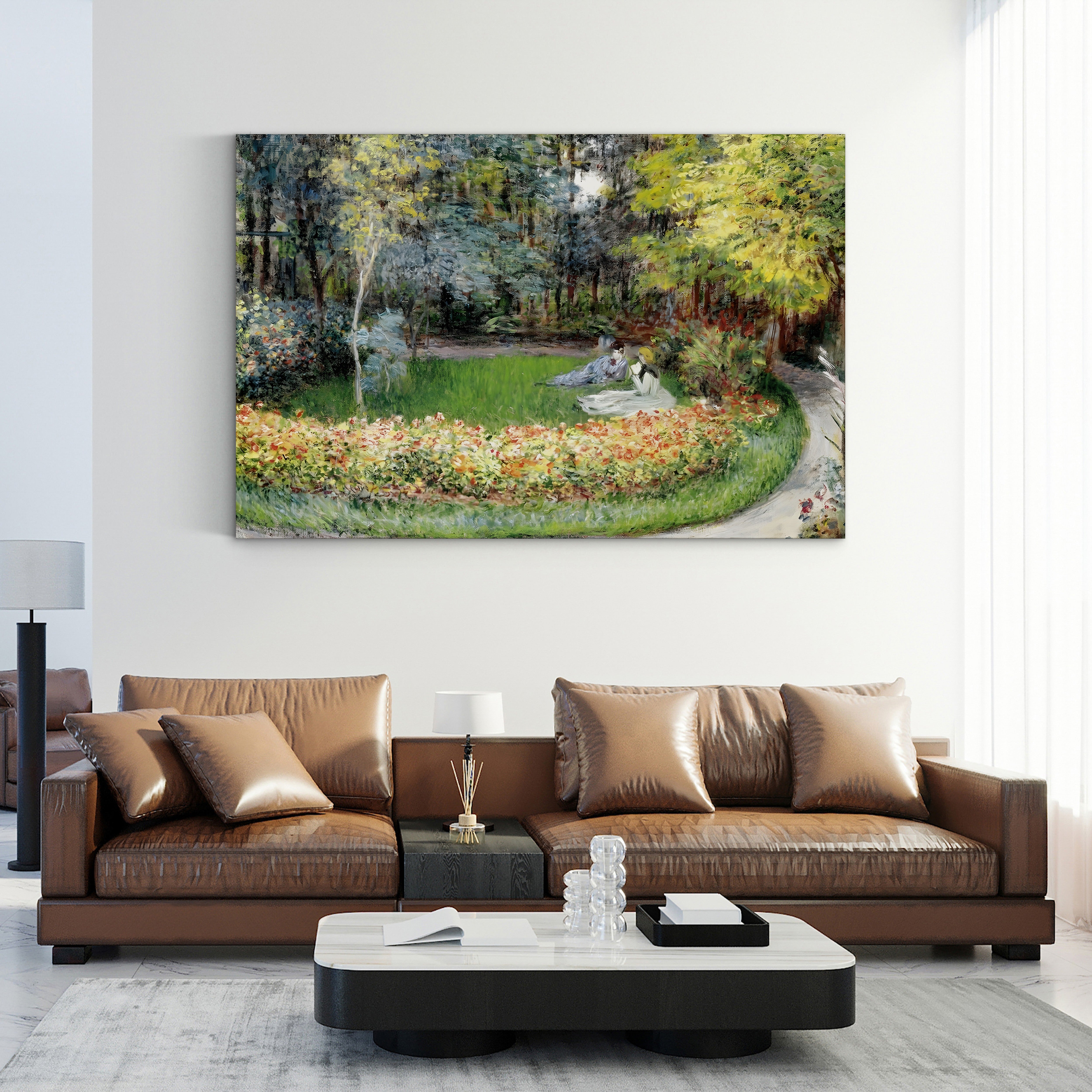 In the Garden, 1875 – Claude Monet Wall Art | Impressionist Garden Canvas Print