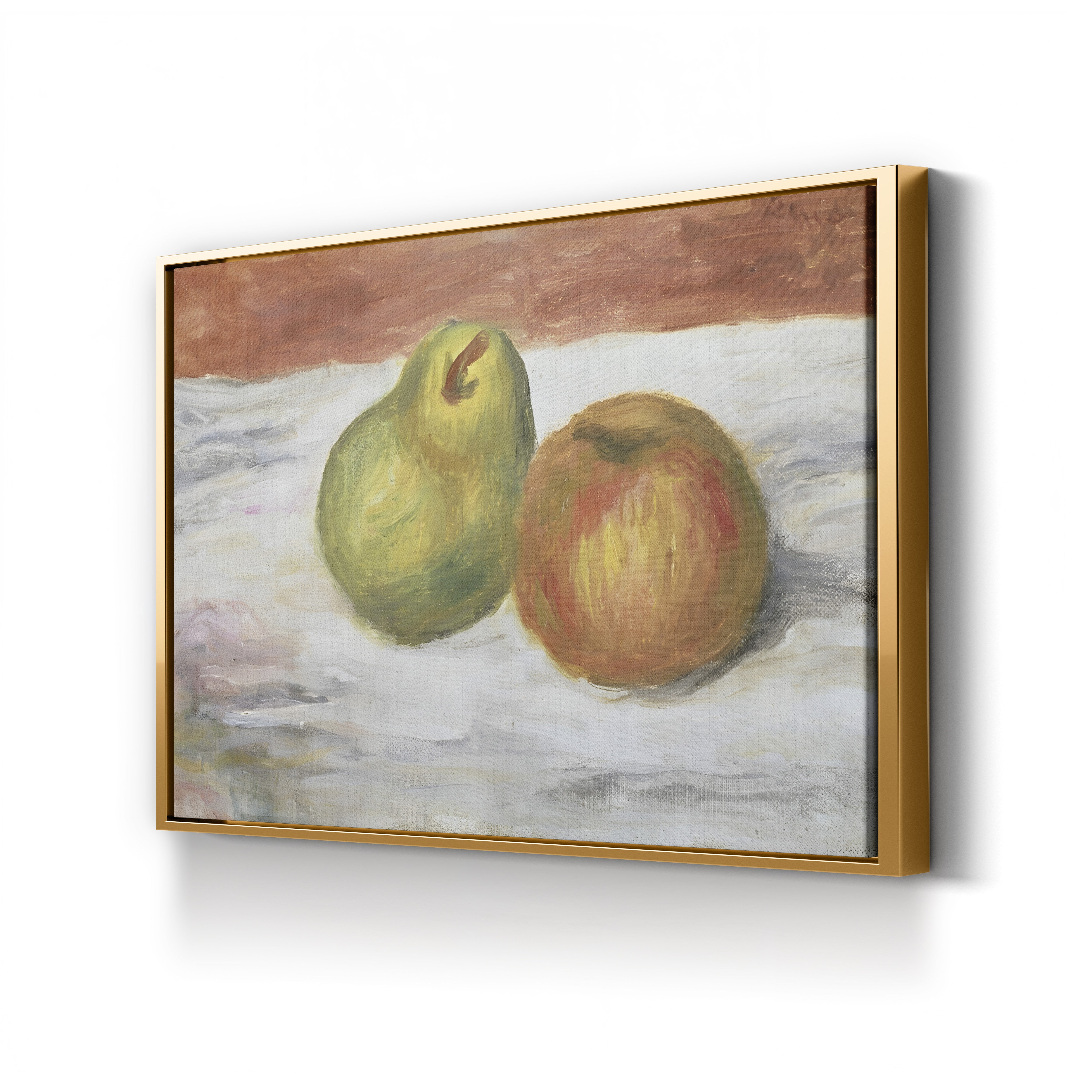 Apple and Pear, 1909 – Pierre-Auguste Renoir Wall Art | Impressionist Still Life Canvas Print