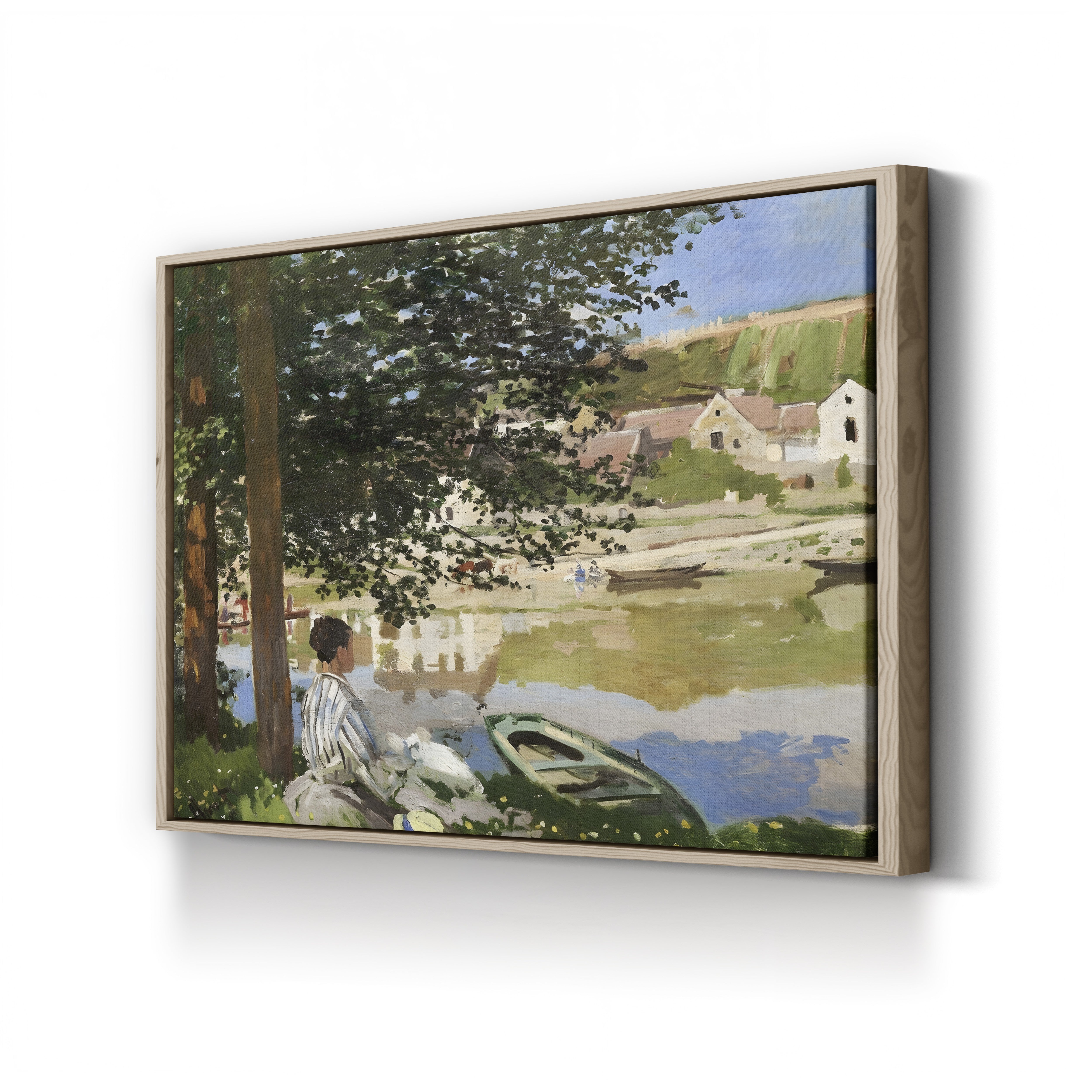 On the Bank of the Seine, Bennecourt (Au Bord de l’Eau, Bennecourt), 1868 by Claude Monet