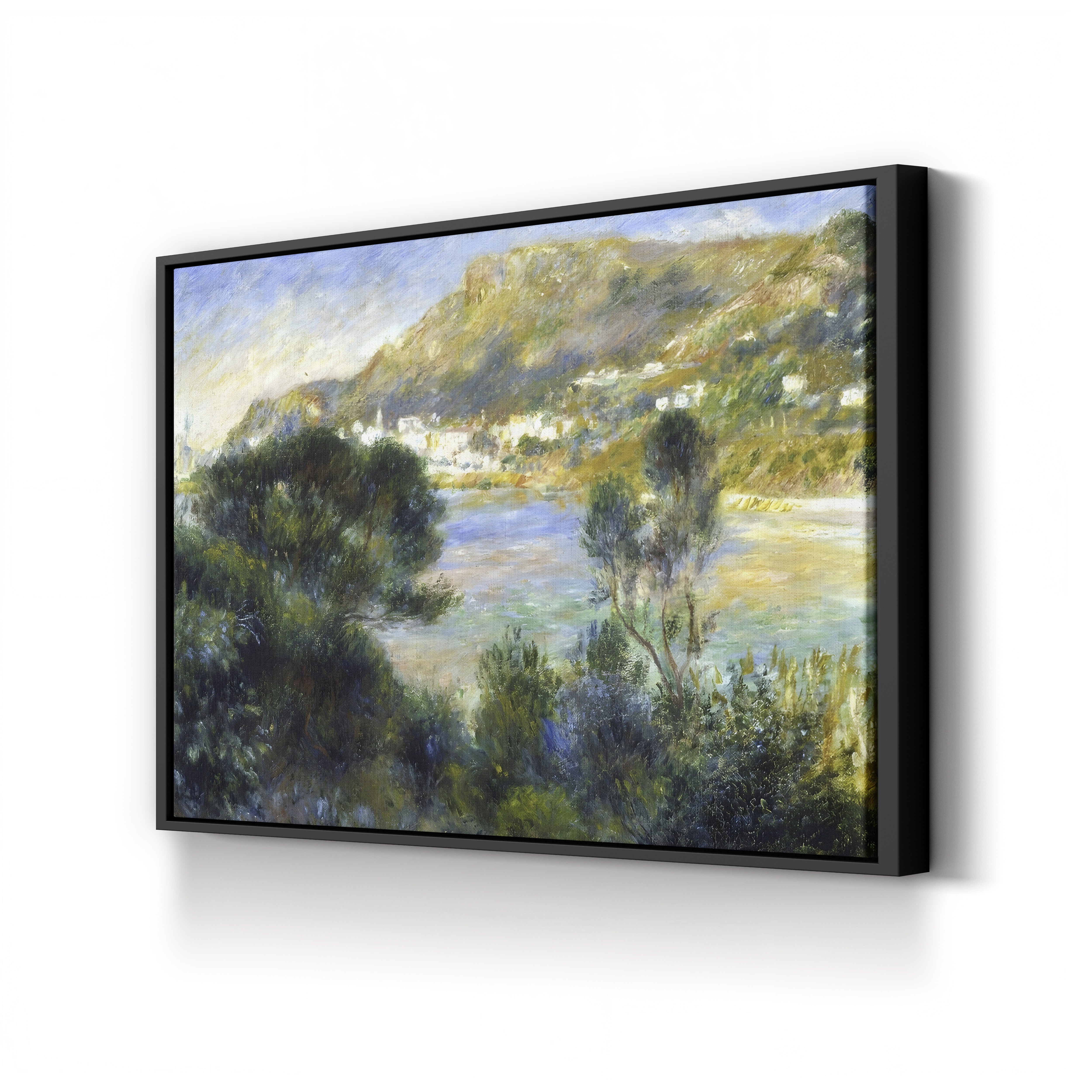 View from Cap Martin of Monte Carlo, 1884 – Pierre-Auguste Renoir Wall Art | Impressionist Riviera Canvas Print