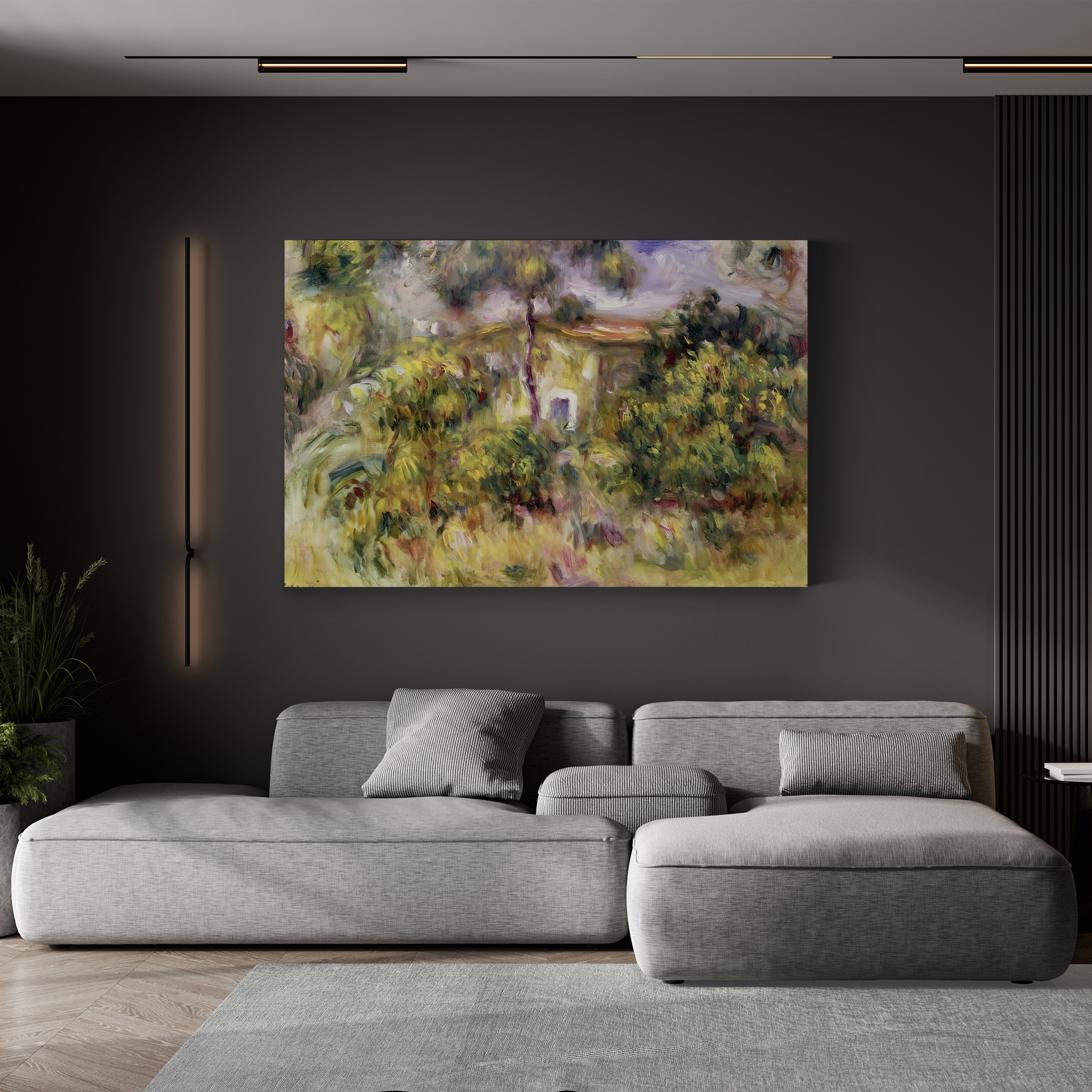 Farmhouse, 1917 – Pierre-Auguste Renoir Wall Art | Late Impressionist Landscape Canvas Print