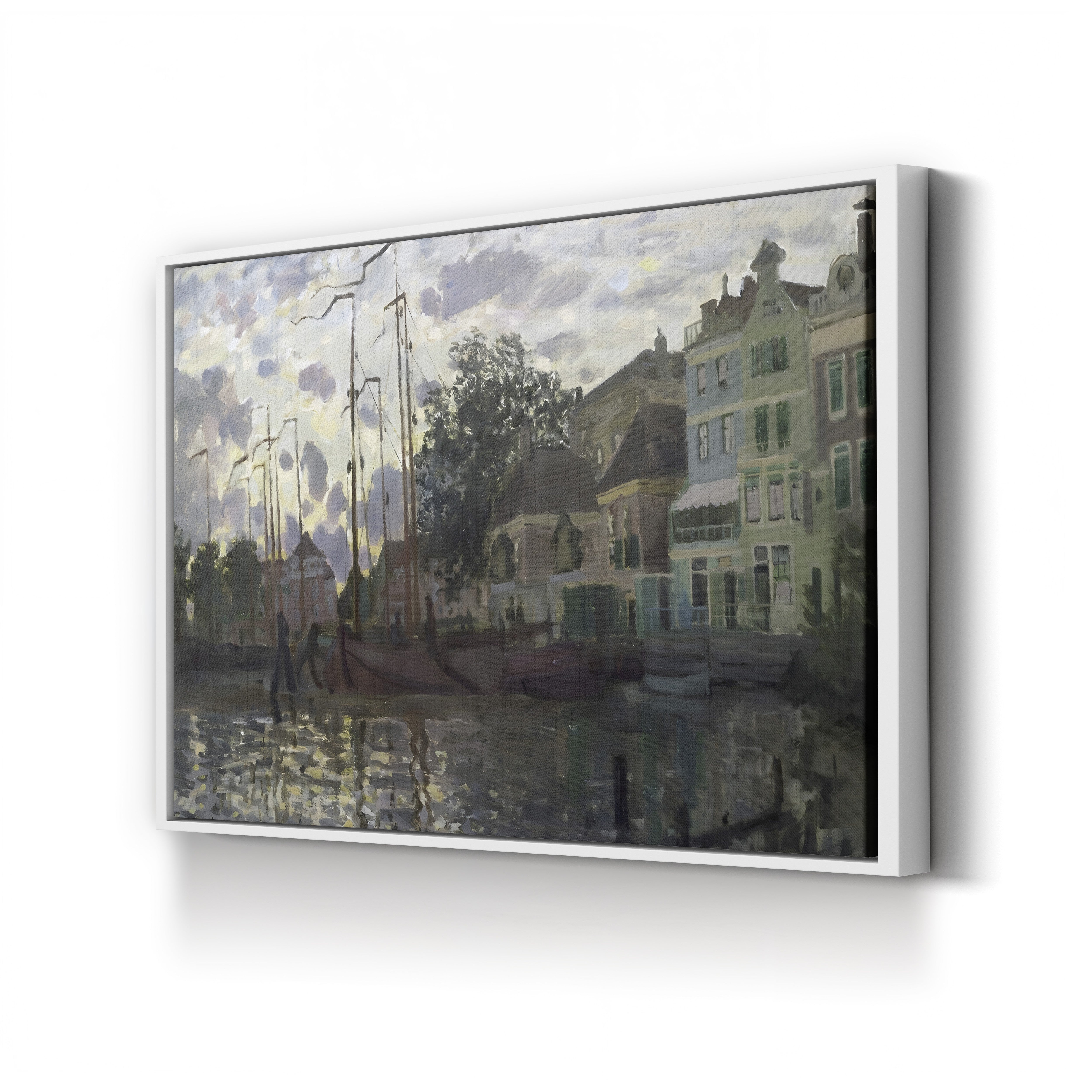 The Dam at Zaandam, Evening (Le Dam à Zaandam, le soir), 1871 by Claude Monet