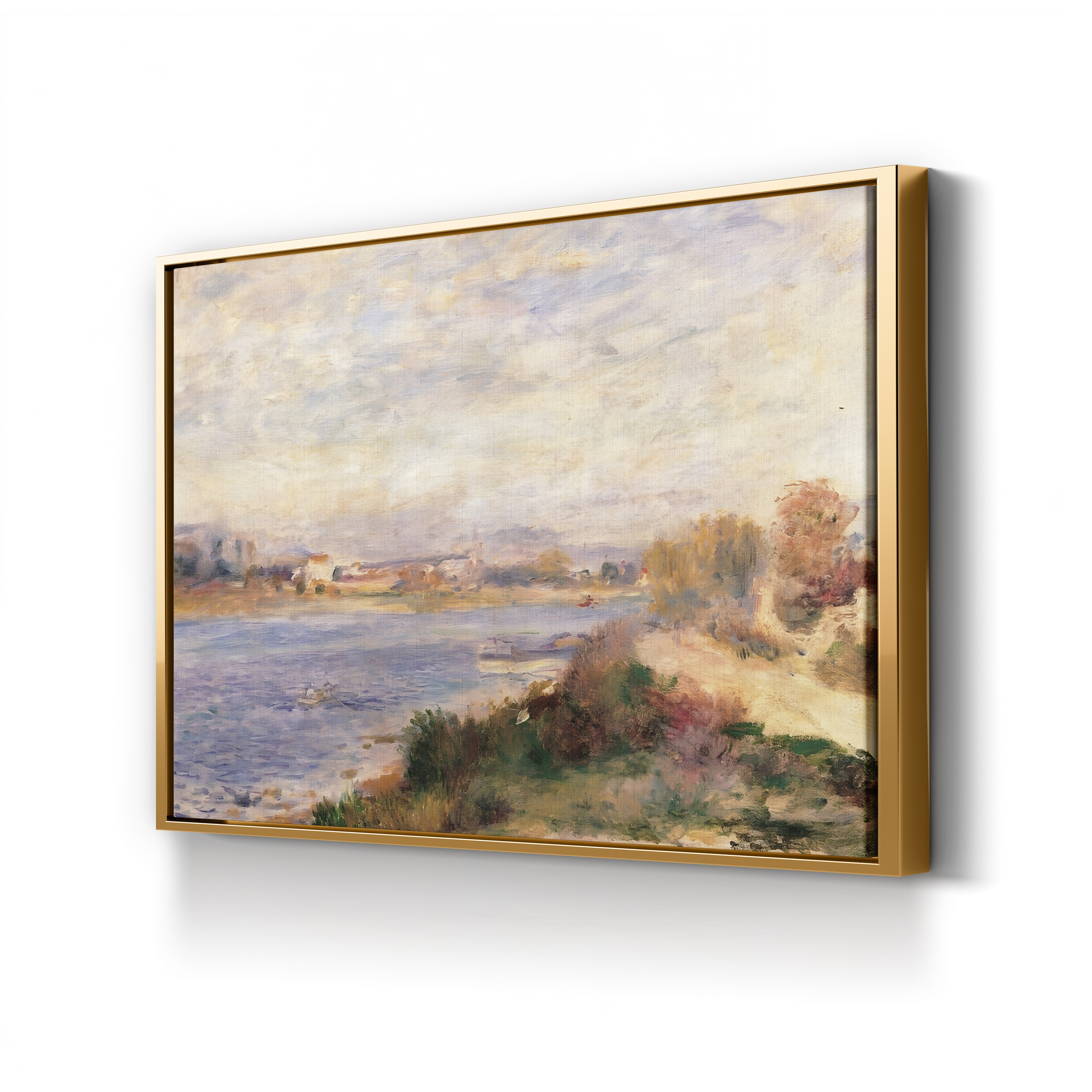 The Seine at Argenteuil, 1873 – Pierre-Auguste Renoir Wall Art | Impressionist River Canvas Print