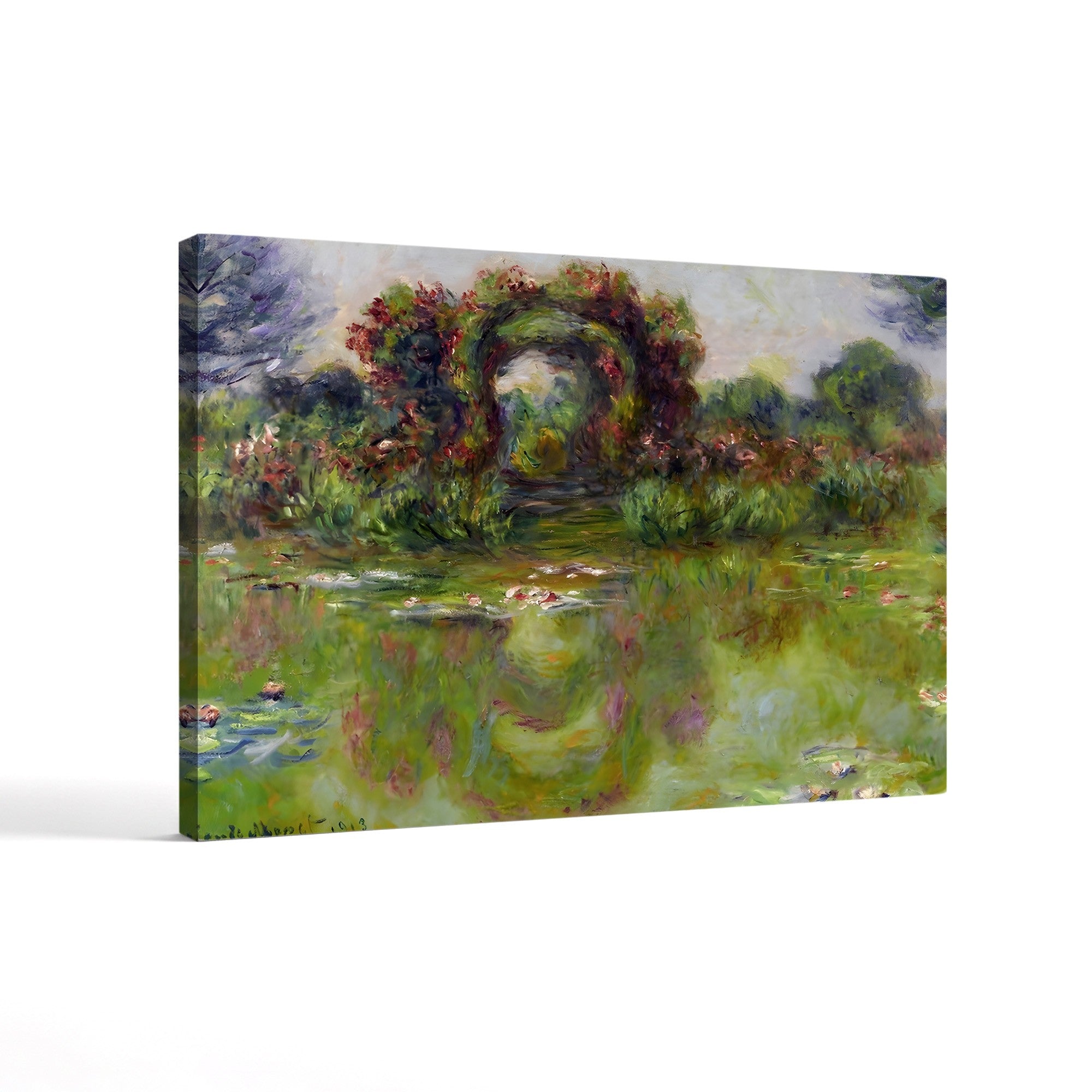 Bassin aux Nymphéas, Les Rosiers, 1913 – Claude Monet Wall Art | Late Impressionist Water Lilies Canvas Print