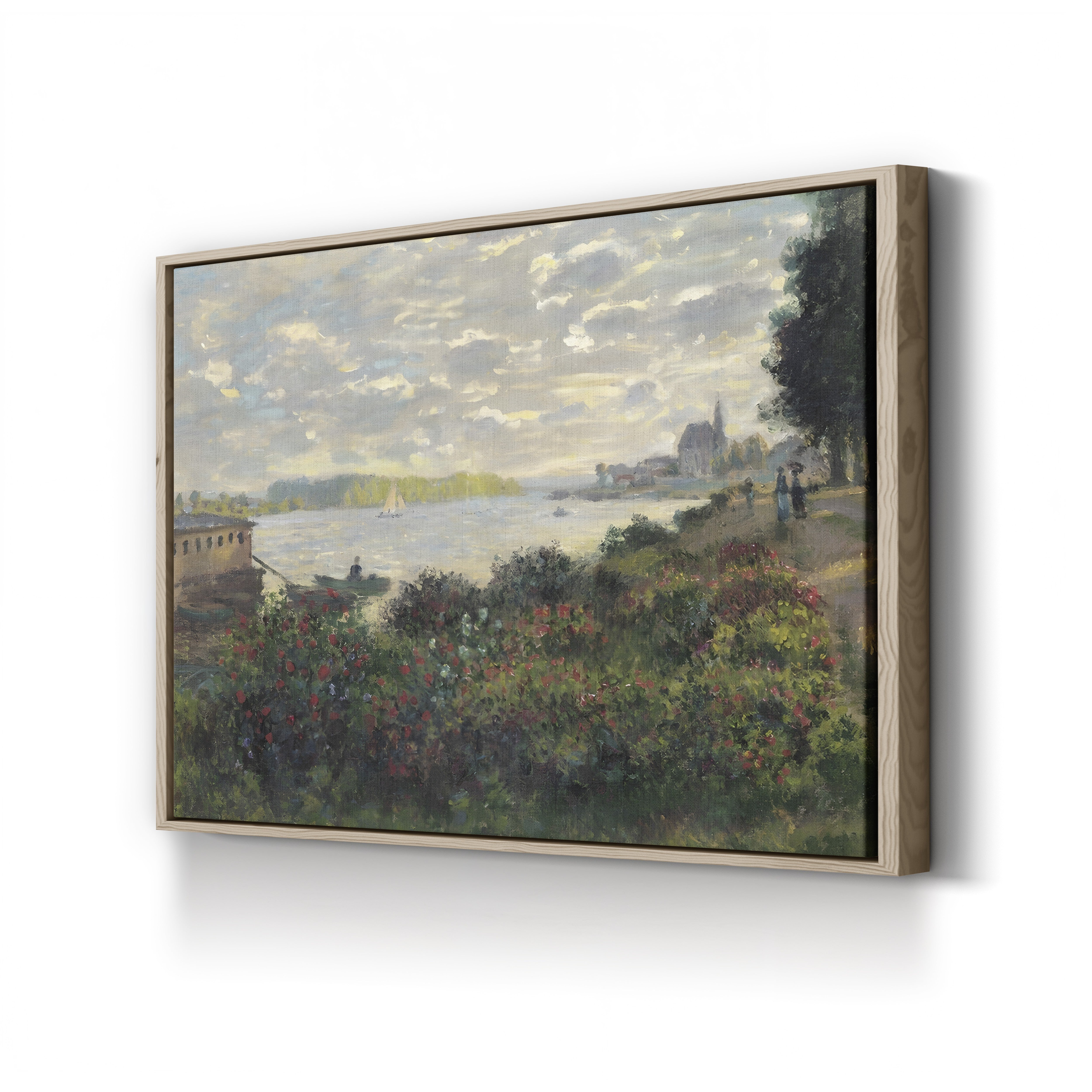 La Seine à Argenteuil, 1877 – Claude Monet Wall Art | Impressionist Seine River Canvas Print