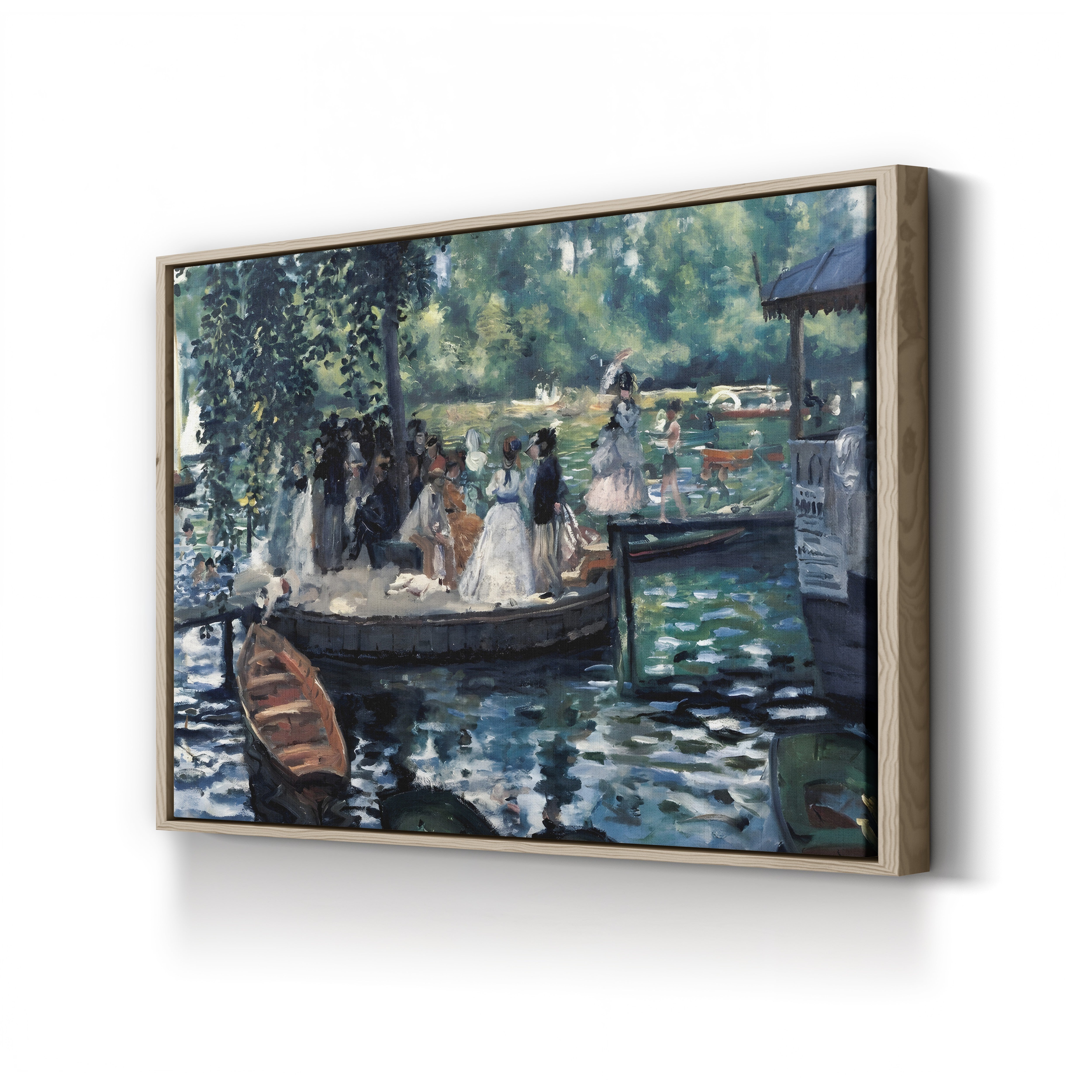La Grenouillère (Wall Art) – Pierre-Auguste Renoir Wall Art | Impressionist River Canvas Print