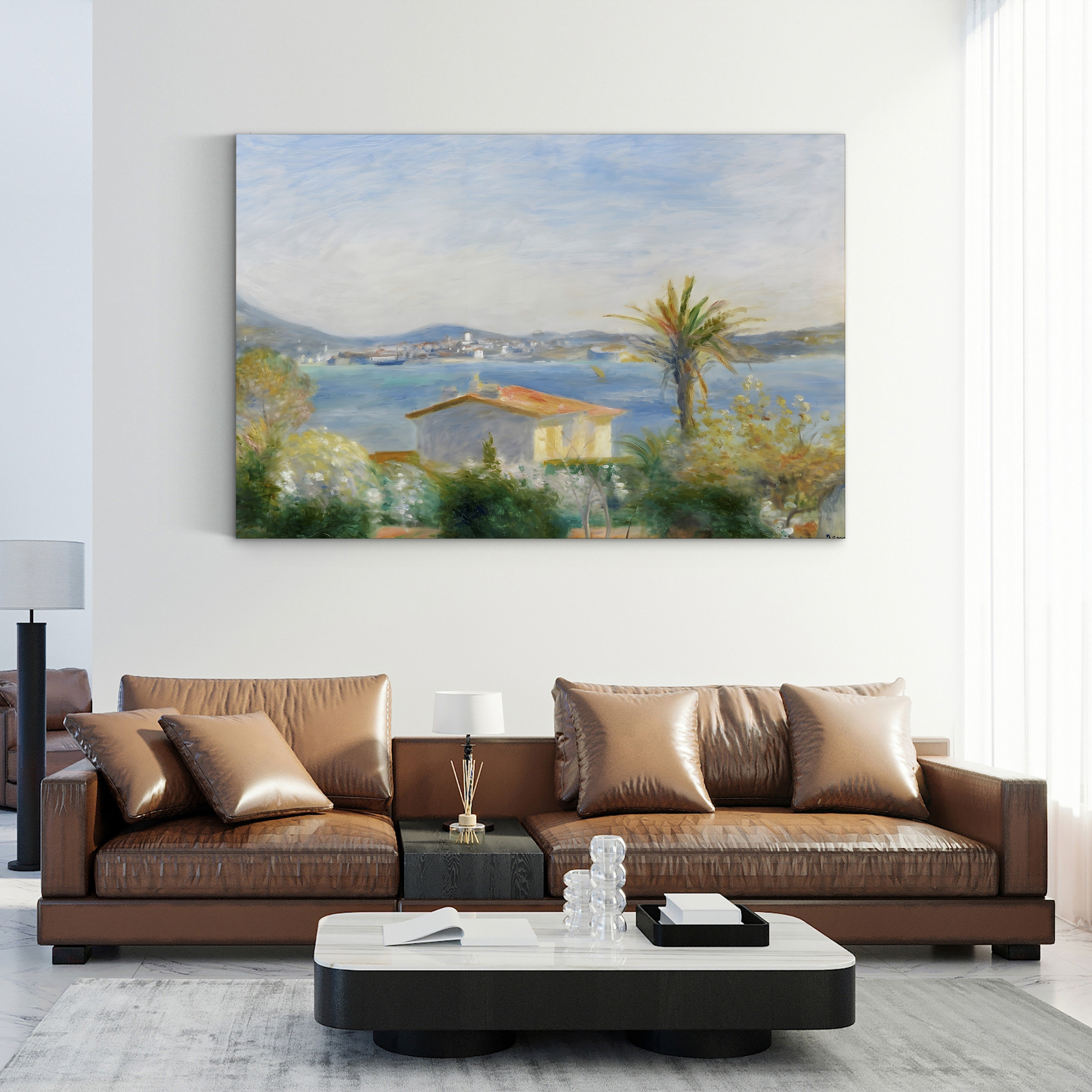 Tamaris, France, c.1885 – Pierre-Auguste Renoir Wall Art | Impressionist Mediterranean Canvas Print