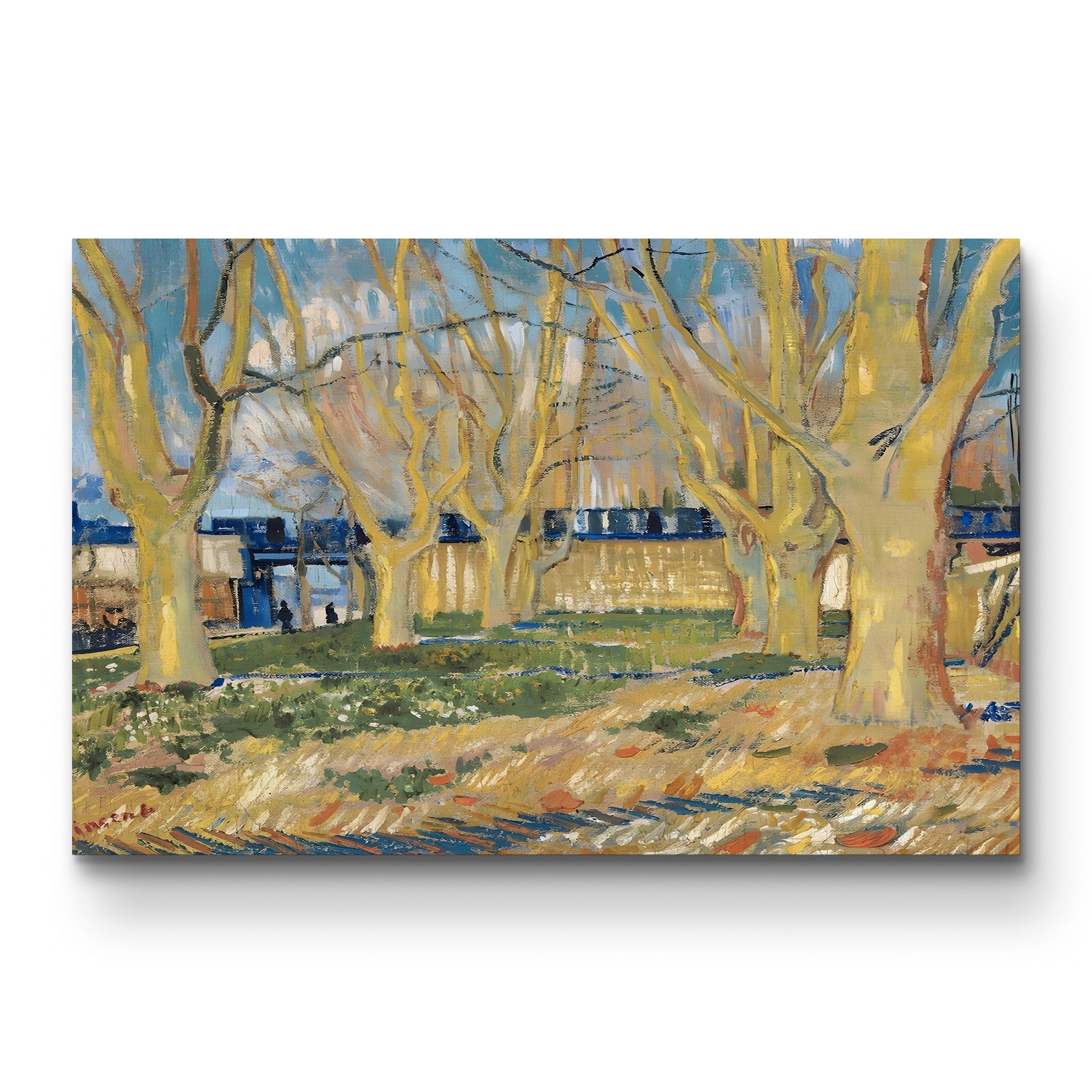 Avenue of Plane Trees Near Arles Station, 1888 – Vincent van Gogh Wall Art | Post-Impressionist Landscape Canvas Print
