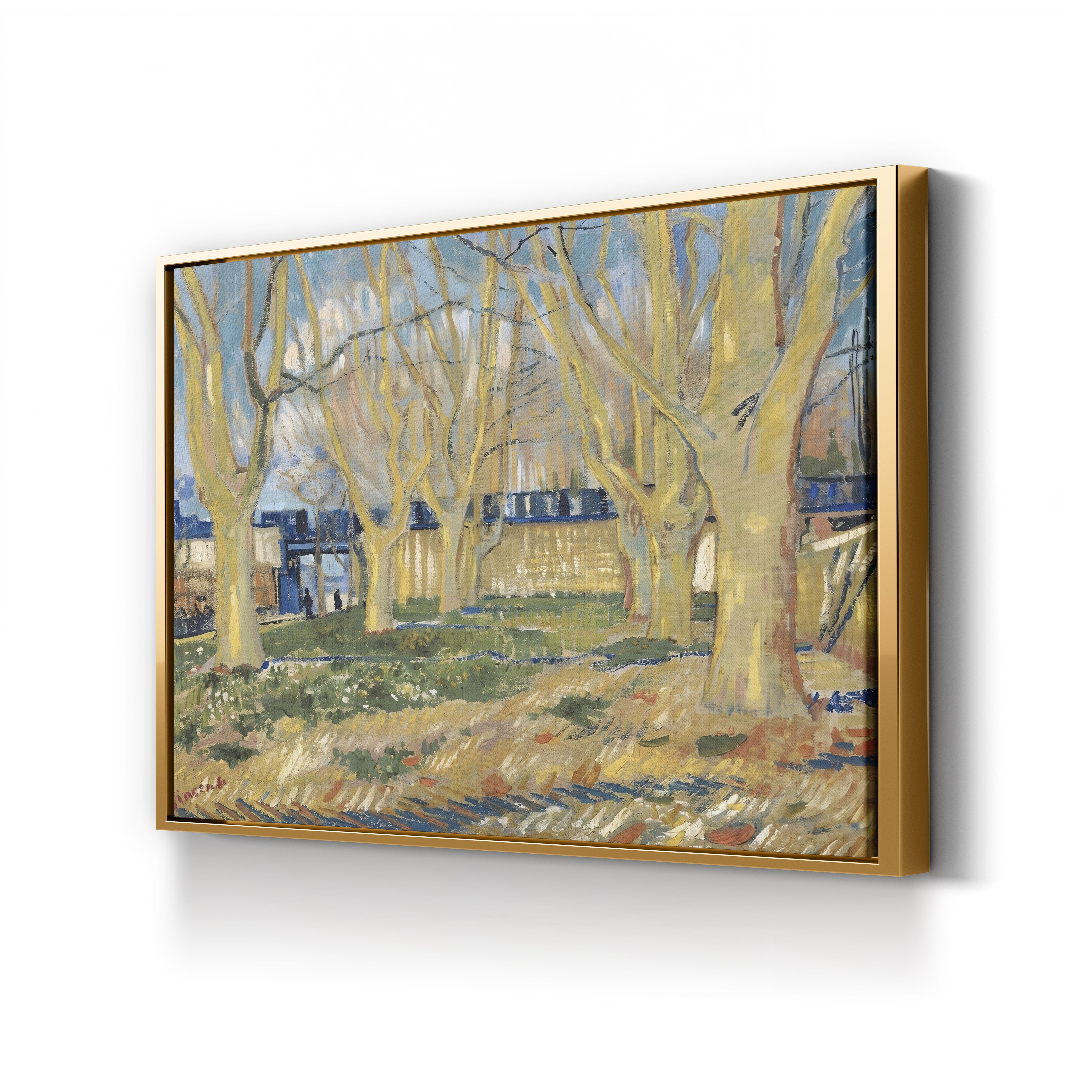 Avenue of Plane Trees Near Arles Station, 1888 – Vincent van Gogh Wall Art | Post-Impressionist Landscape Canvas Print