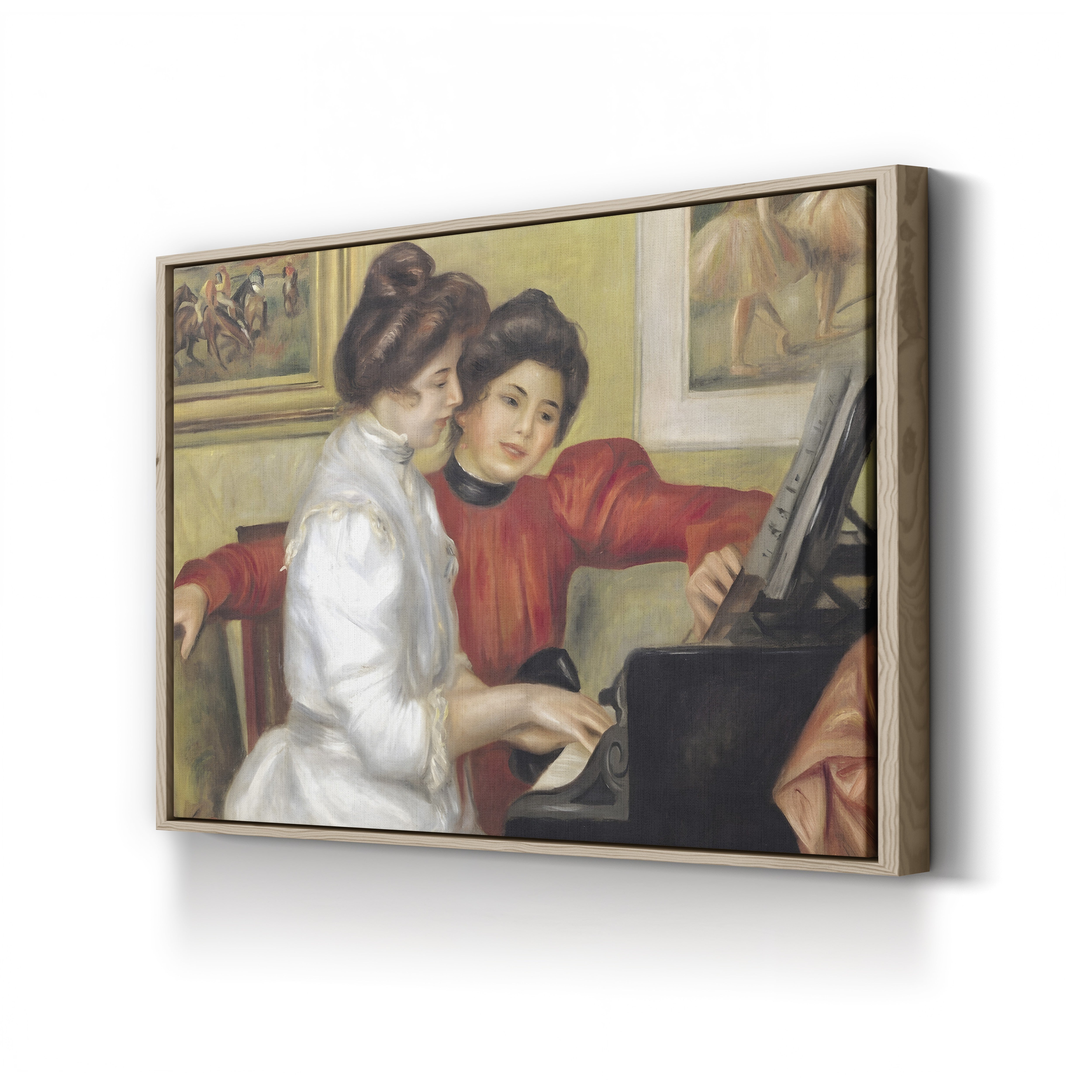 Yvonne and Christine Lerolle at the Piano, 1897 – Pierre-Auguste Renoir Wall Art | Impressionist Interior Canvas Print