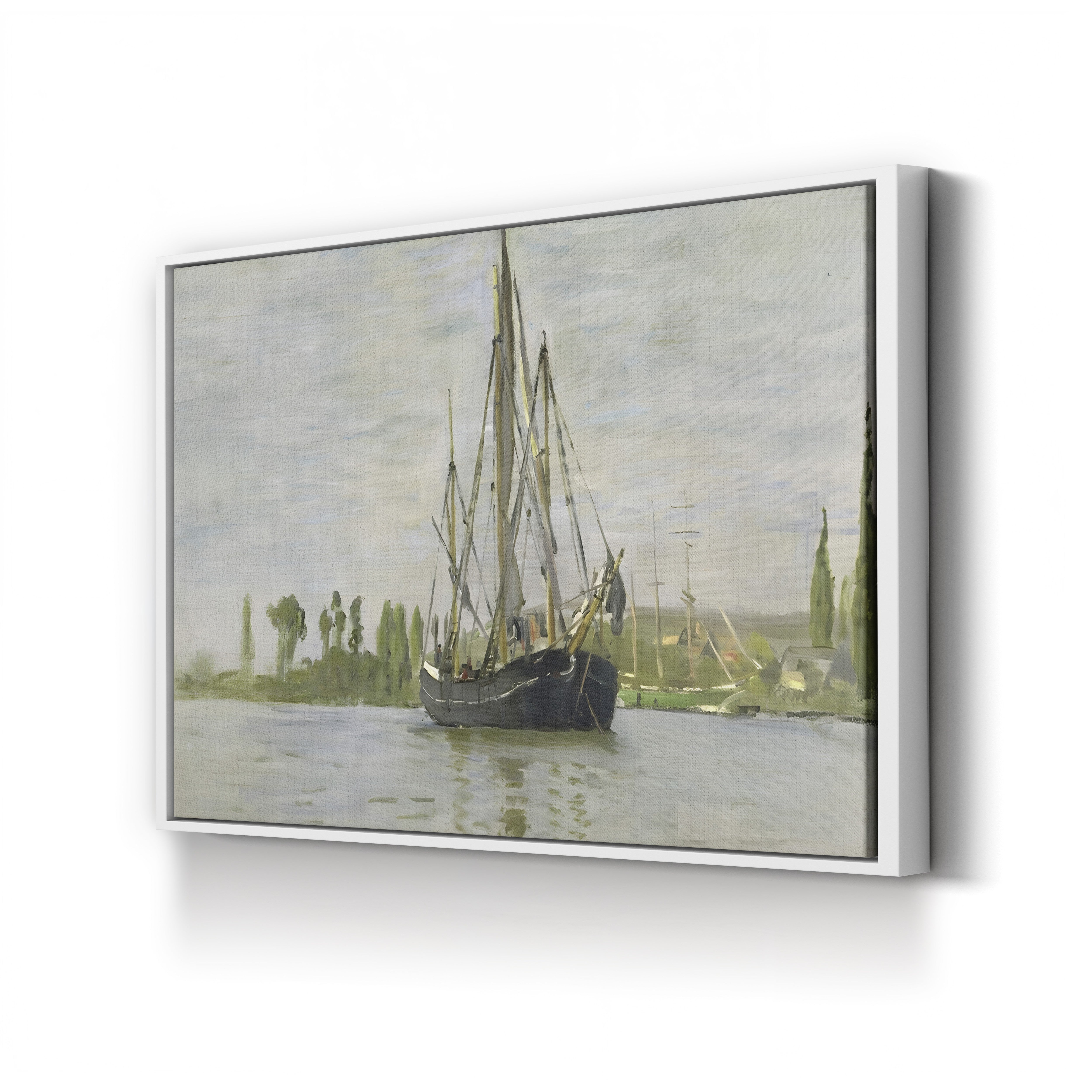 The Chasse-Marée at Anchor (Chasse-marée à l’ancre, près de Rouen), 1872 by Claude Monet