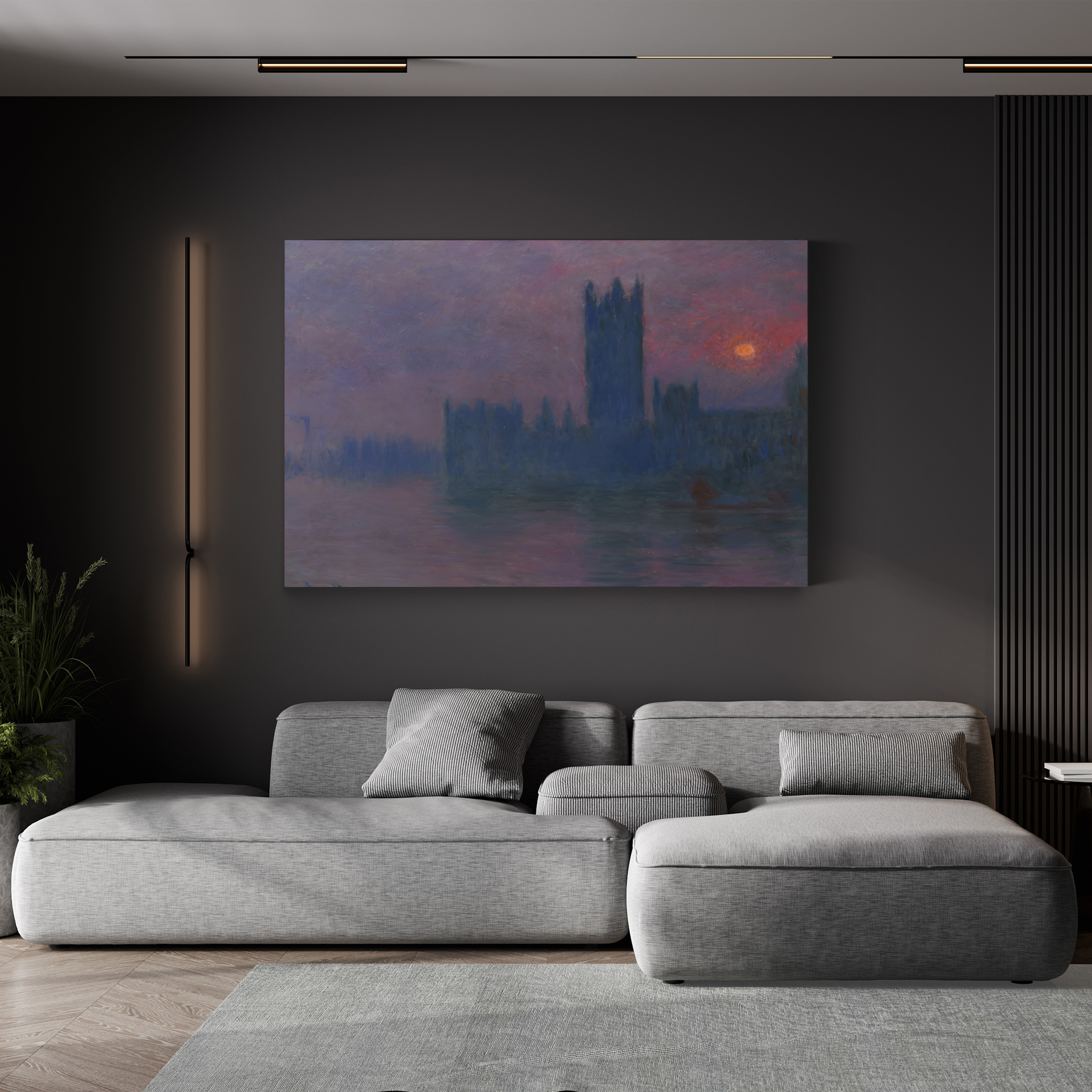 Houses of Parliament, Setting Sun (Le Parlement, soleil couchant), 1900-03 by Claude Monet