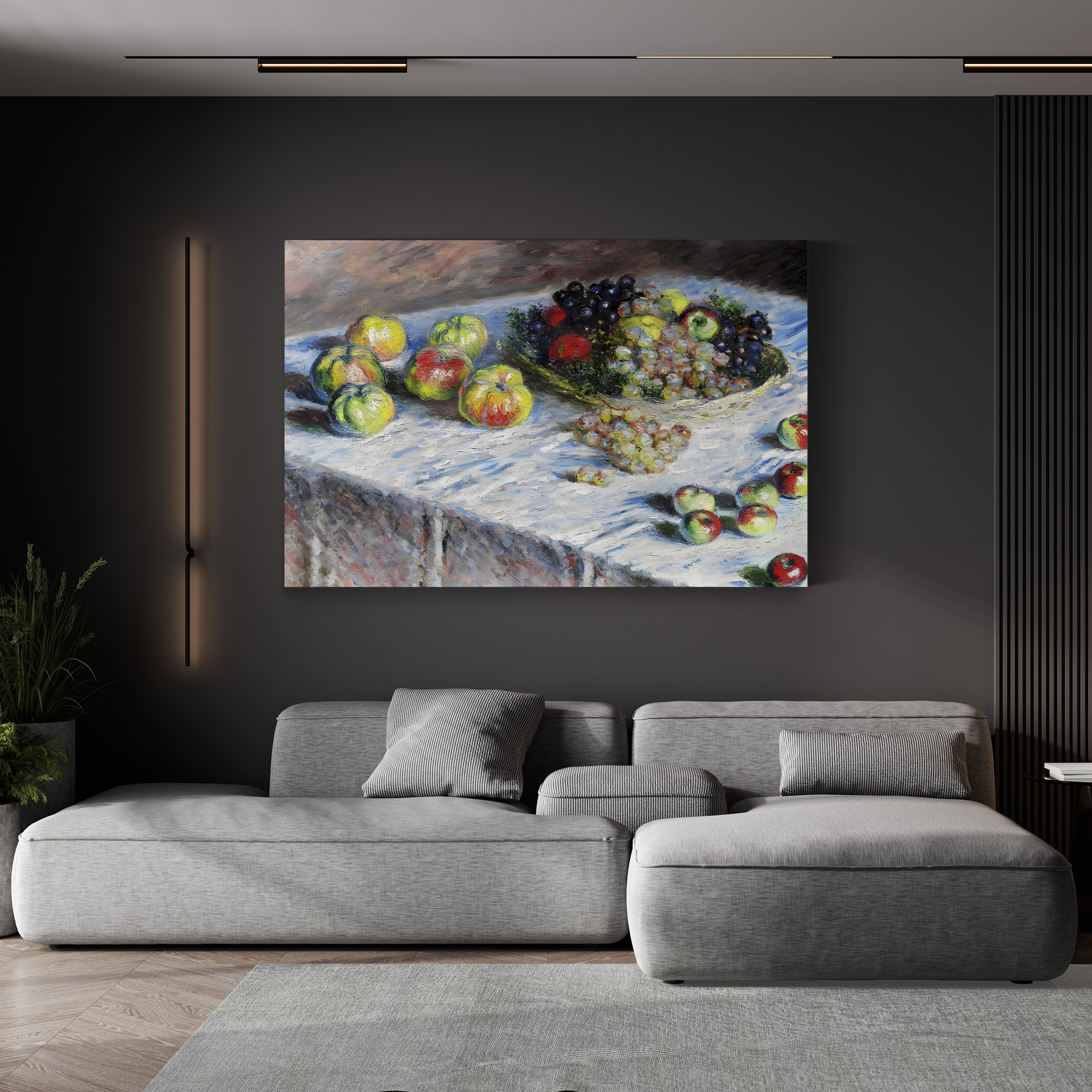 Apples and Grapes – Claude Monet Wall Art | Impressionist Still Life Canvas Print