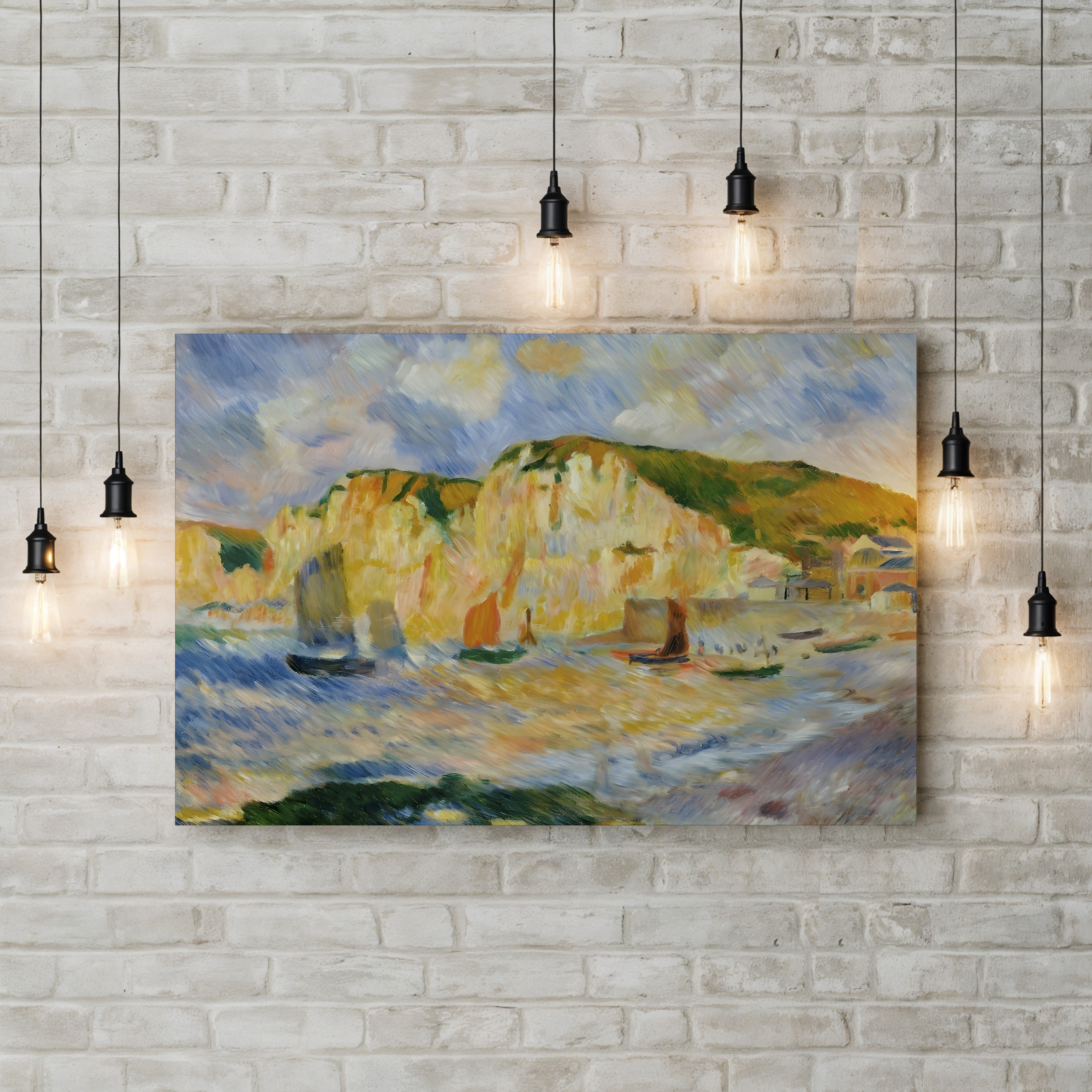 Sea and Cliffs – Renoir Wall Art | Impressionist Seascape Canvas Print