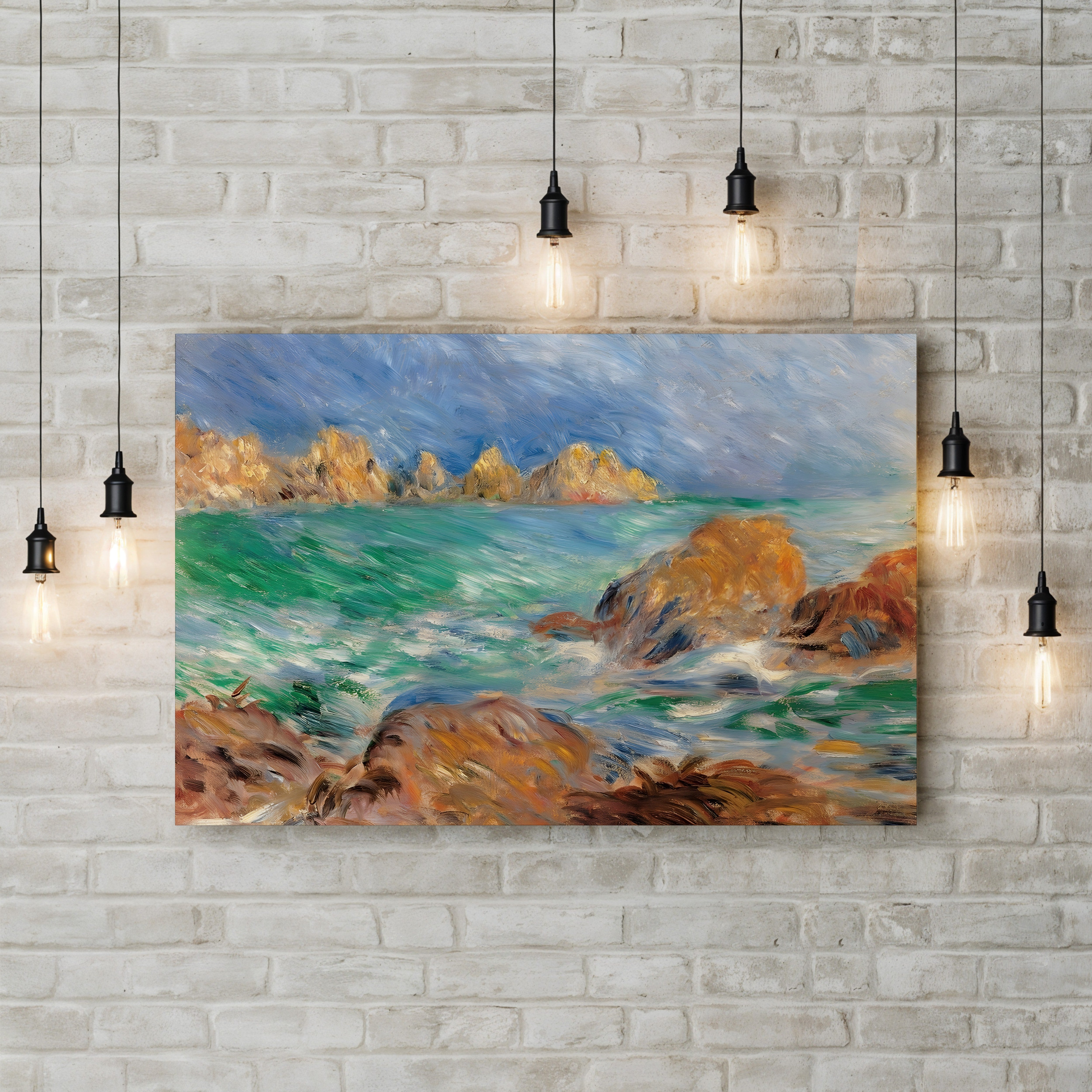 Marine, Guernsey, c. 1883 – Renoir Wall Art | Impressionist Seascape