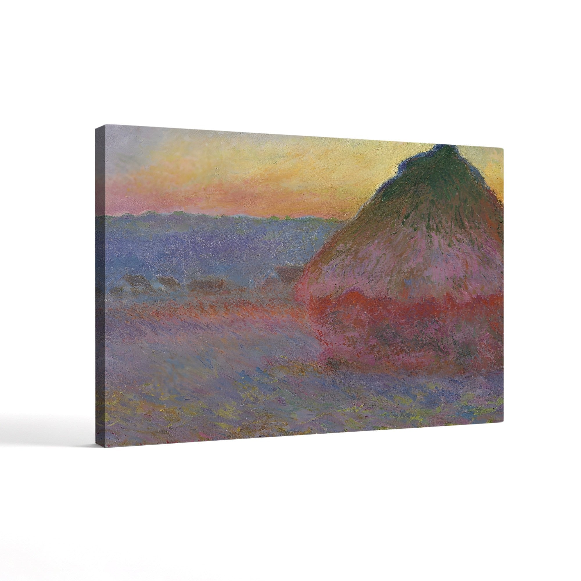 Haystacks, Pink and Blue Impressions, 1891 – Claude Monet Wall Art | Impressionist Series Canvas Print