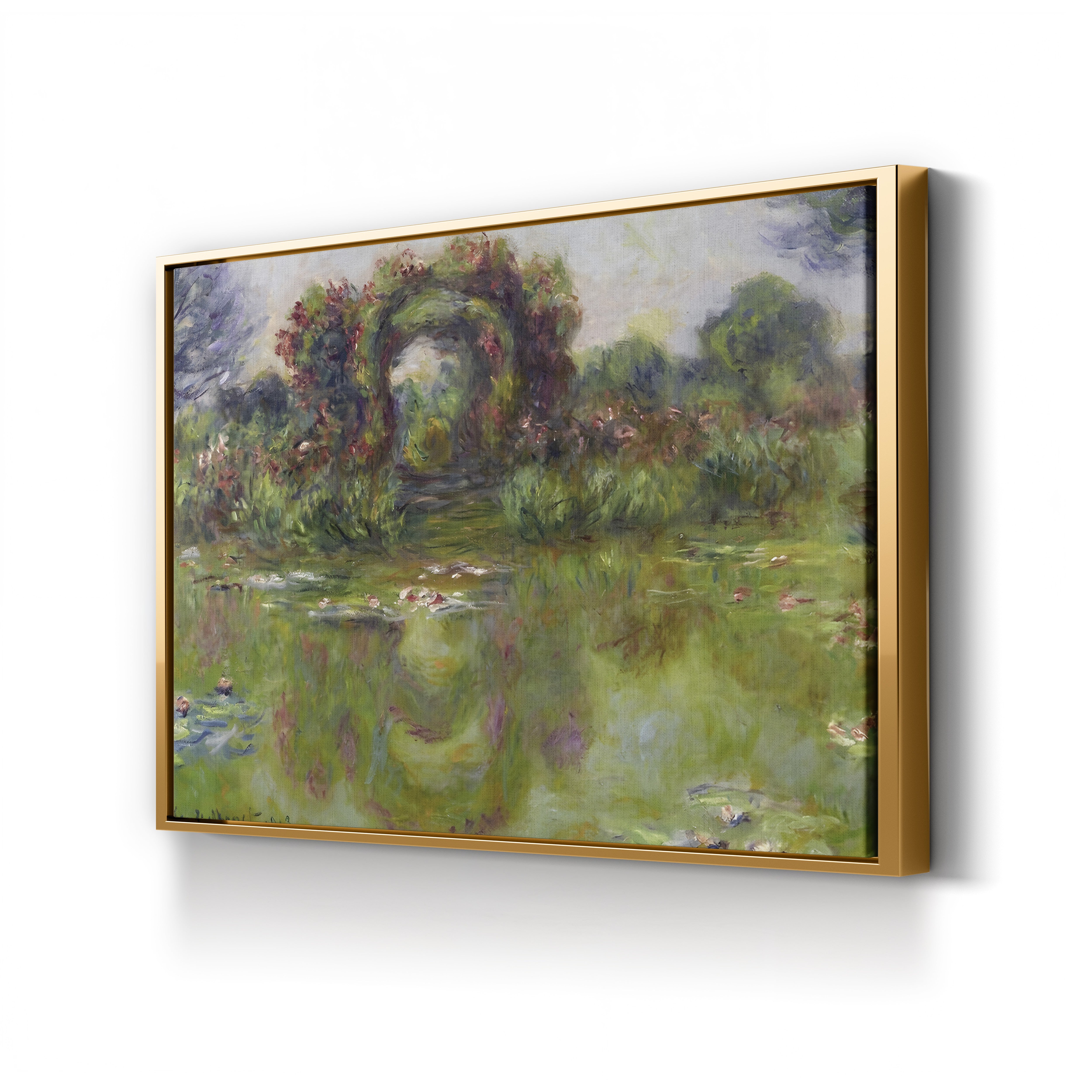 Bassin aux Nymphéas, Les Rosiers, 1913 – Claude Monet Wall Art | Late Impressionist Water Lilies Canvas Print
