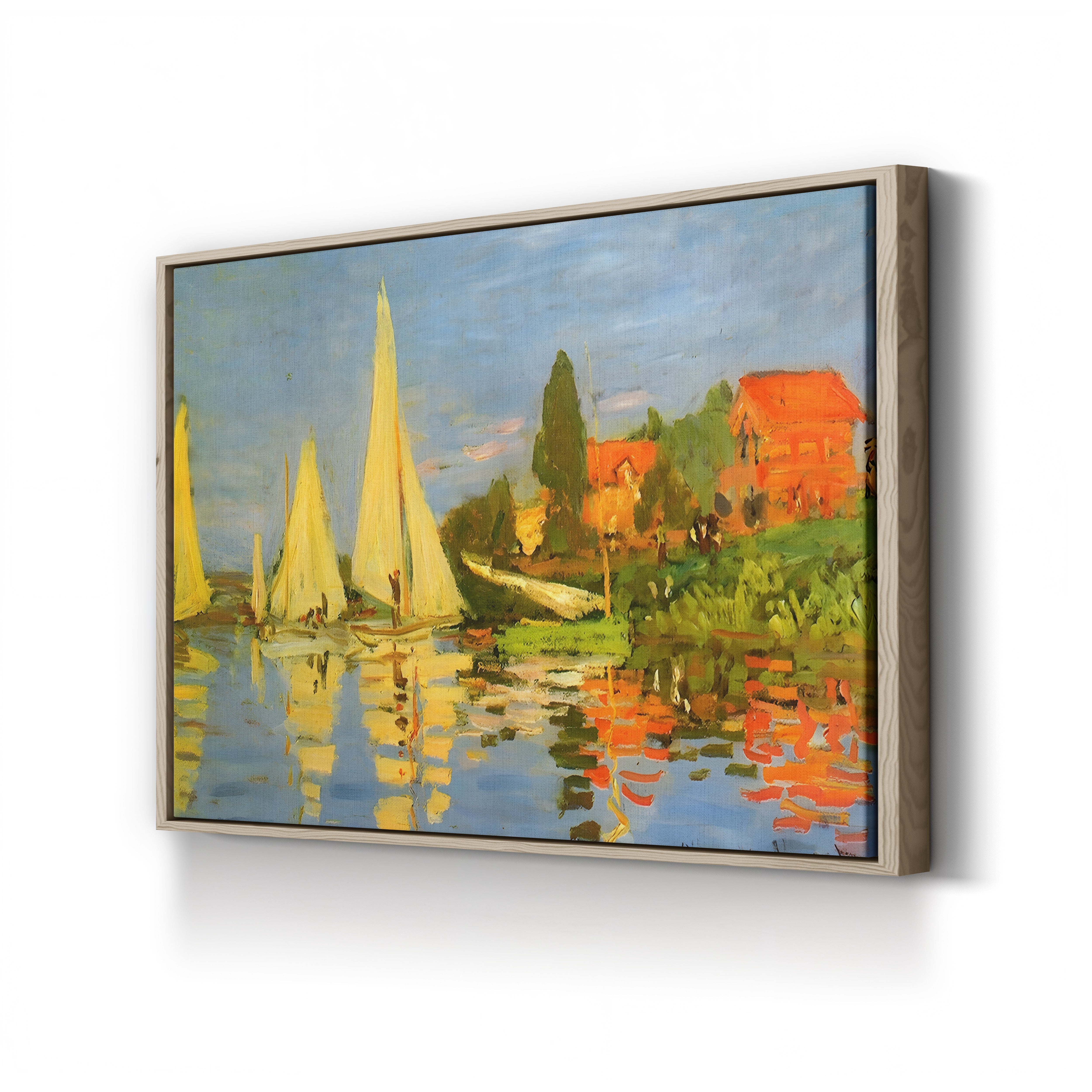 Yacht Race at Argenteuil – Claude Monet Wall Art | Impressionist Regatta Canvas Print