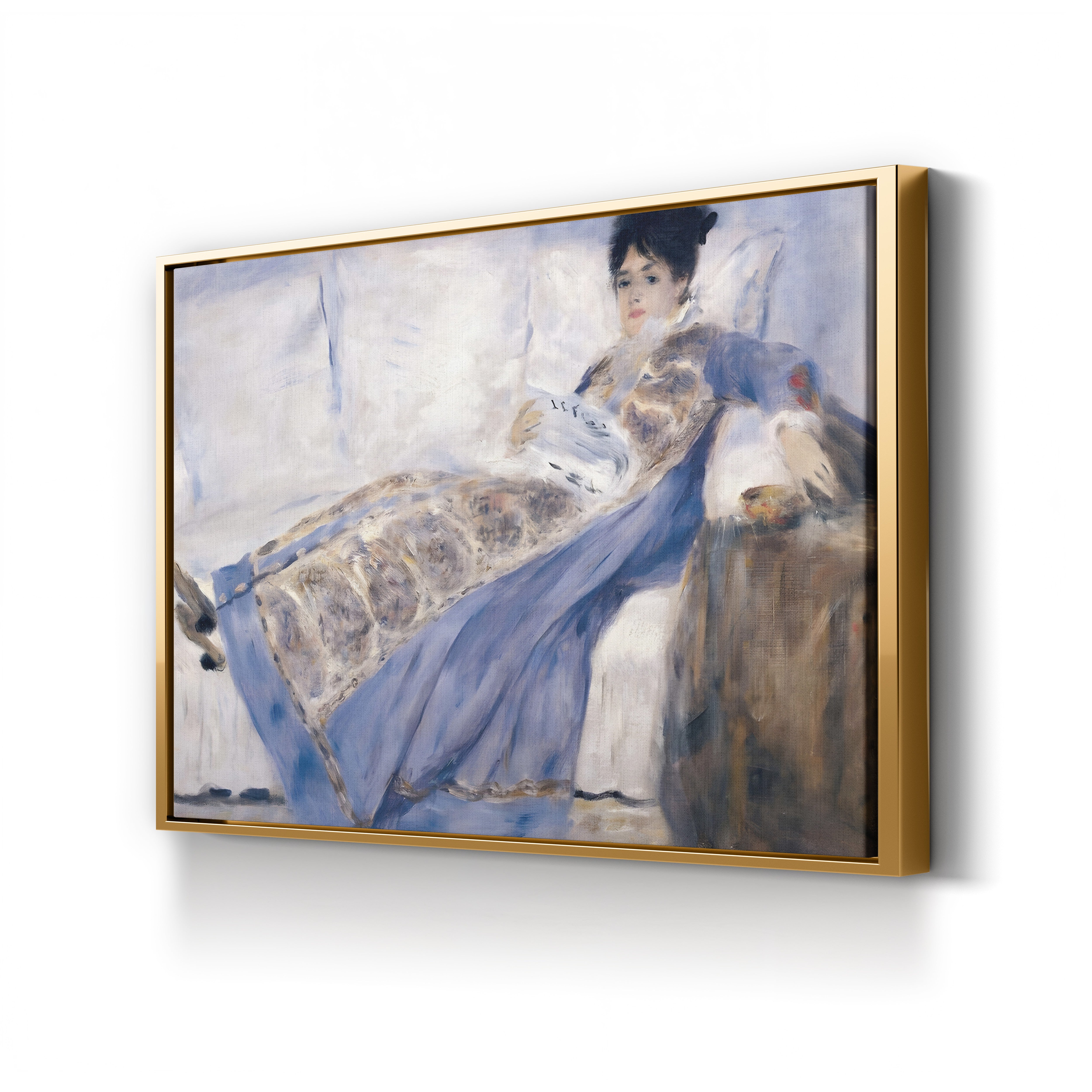 Madame Monet Lying on a Sofa – Renoir Wall Art | Portrait Canvas
