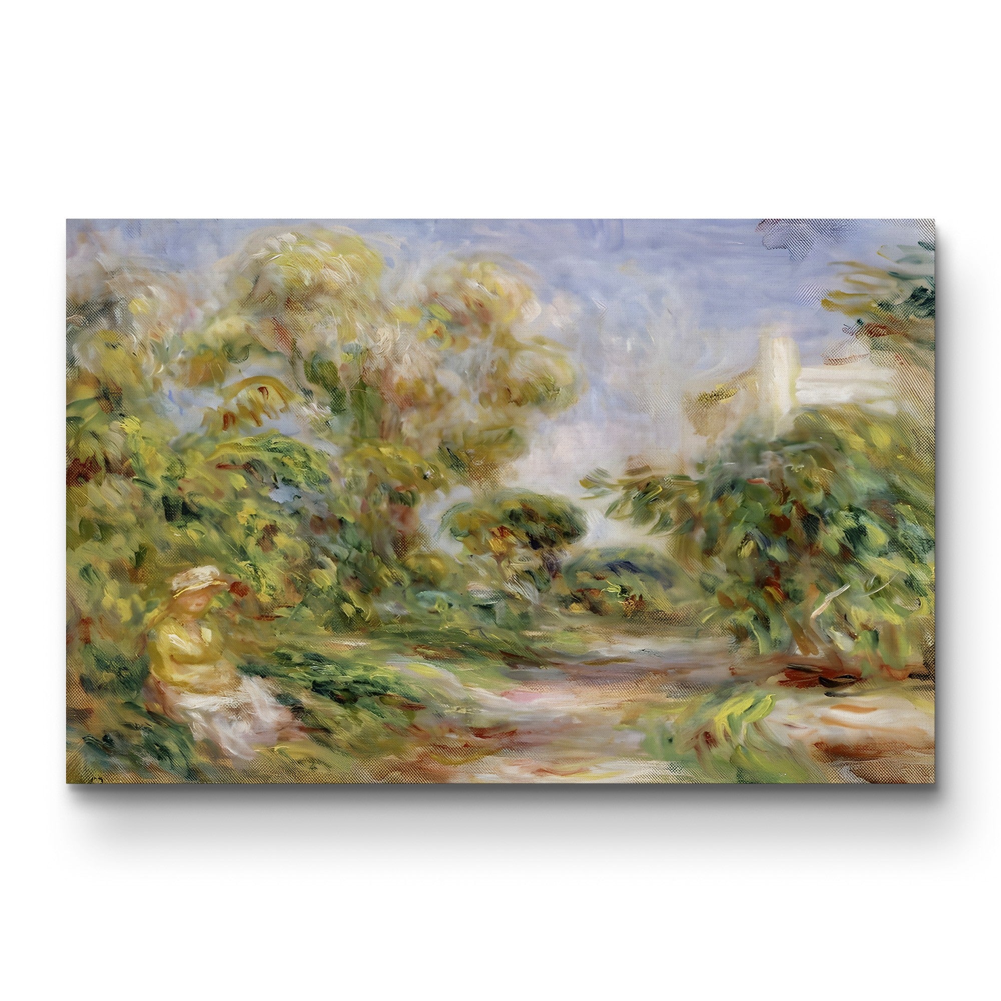 Woman in a Landscape, 1918 – Pierre-Auguste Renoir Wall Art | Late Impressionist Canvas Print
