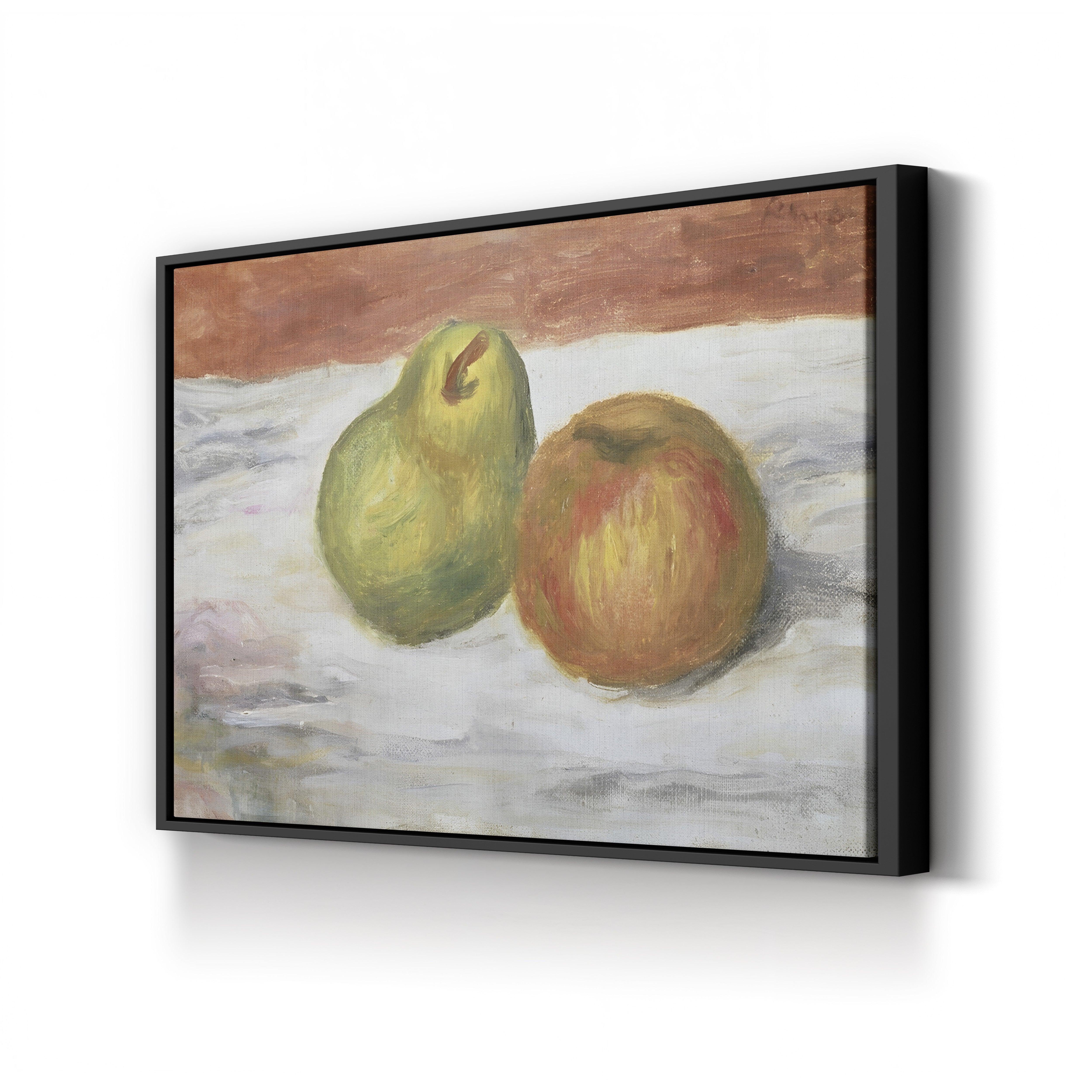 Apple and Pear, 1909 – Pierre-Auguste Renoir Wall Art | Impressionist Still Life Canvas Print