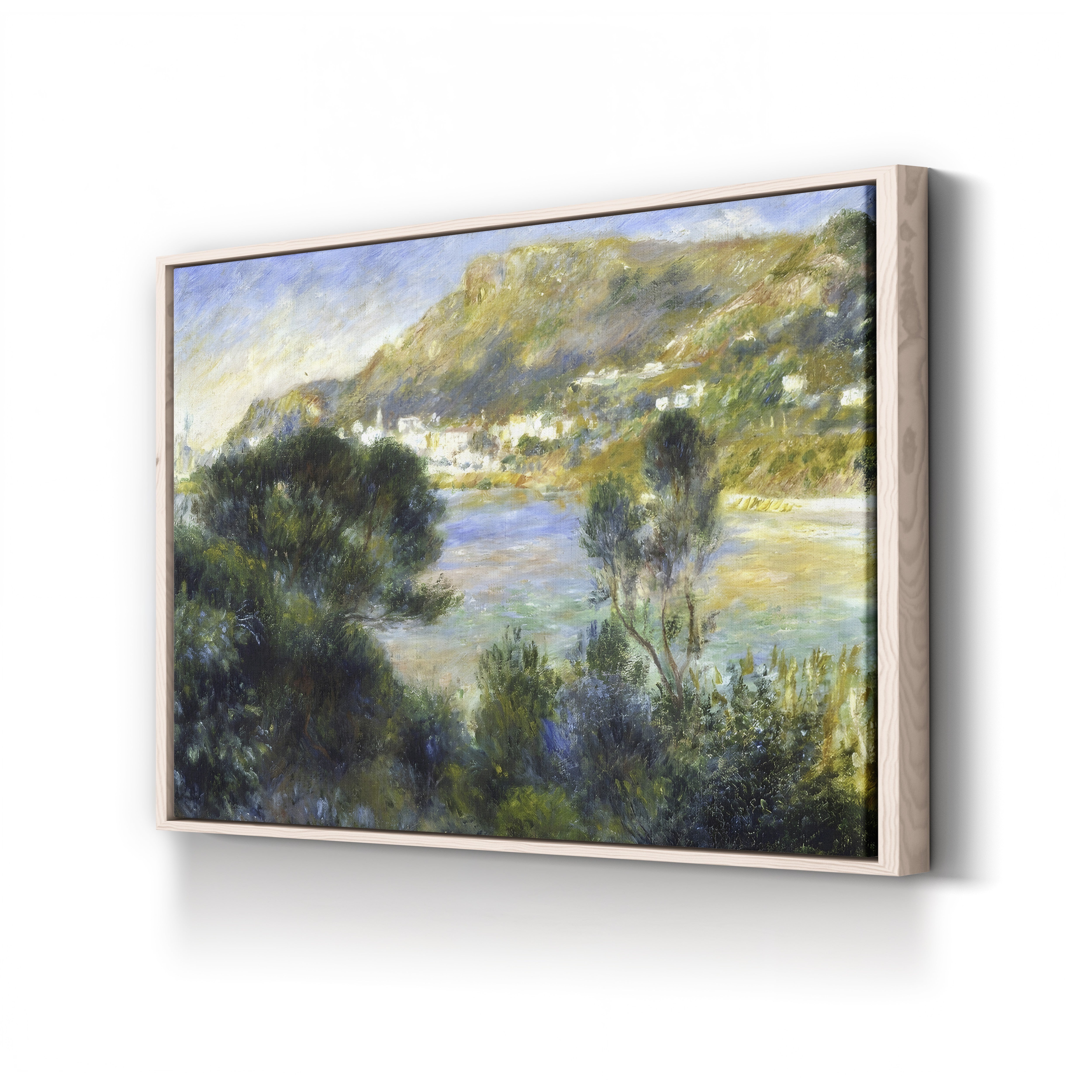 View from Cap Martin of Monte Carlo, 1884 – Pierre-Auguste Renoir Wall Art | Impressionist Riviera Canvas Print