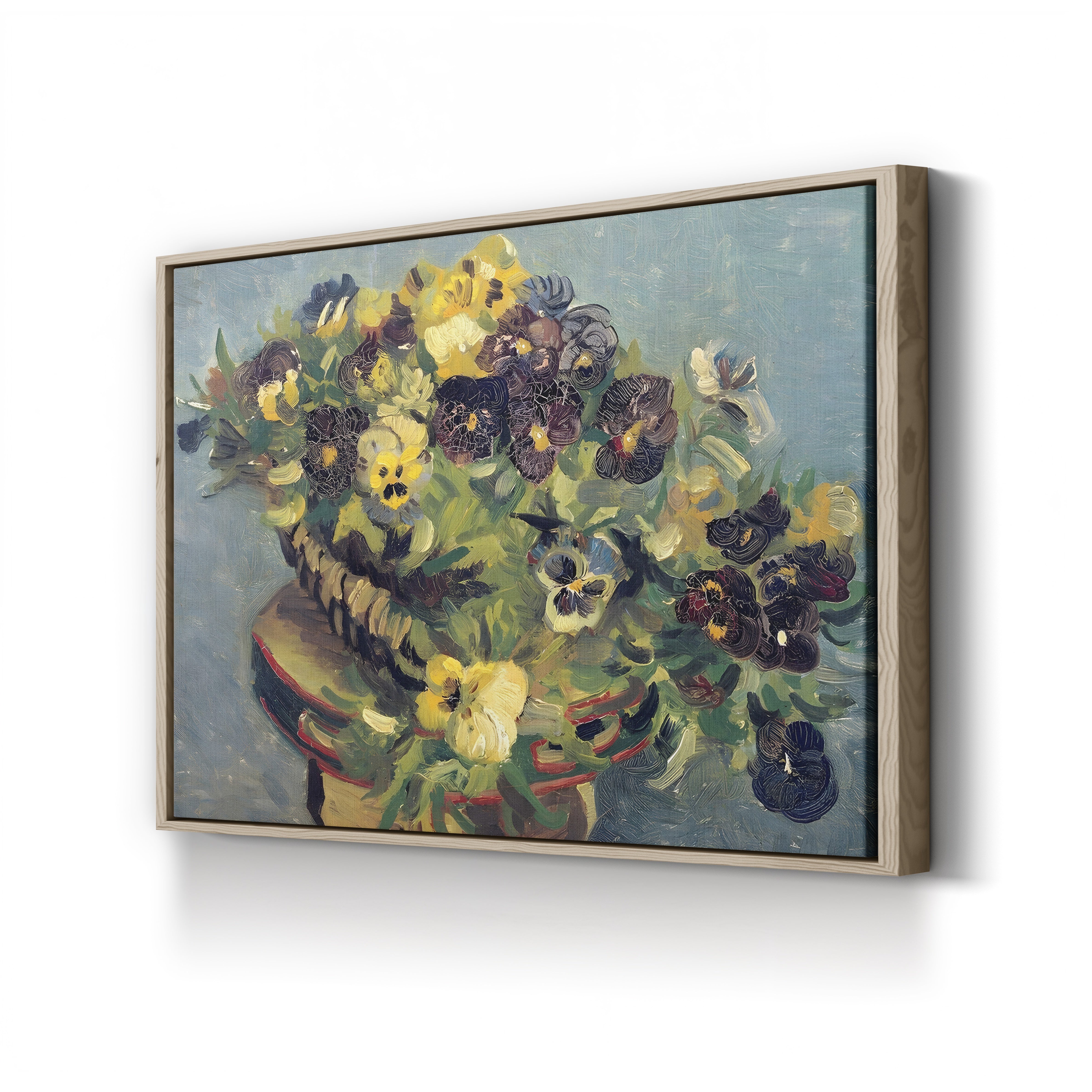 Basket of Violets on a Table – Vincent van Gogh Wall Art | Post-Impressionist Floral Still Life Canvas Print