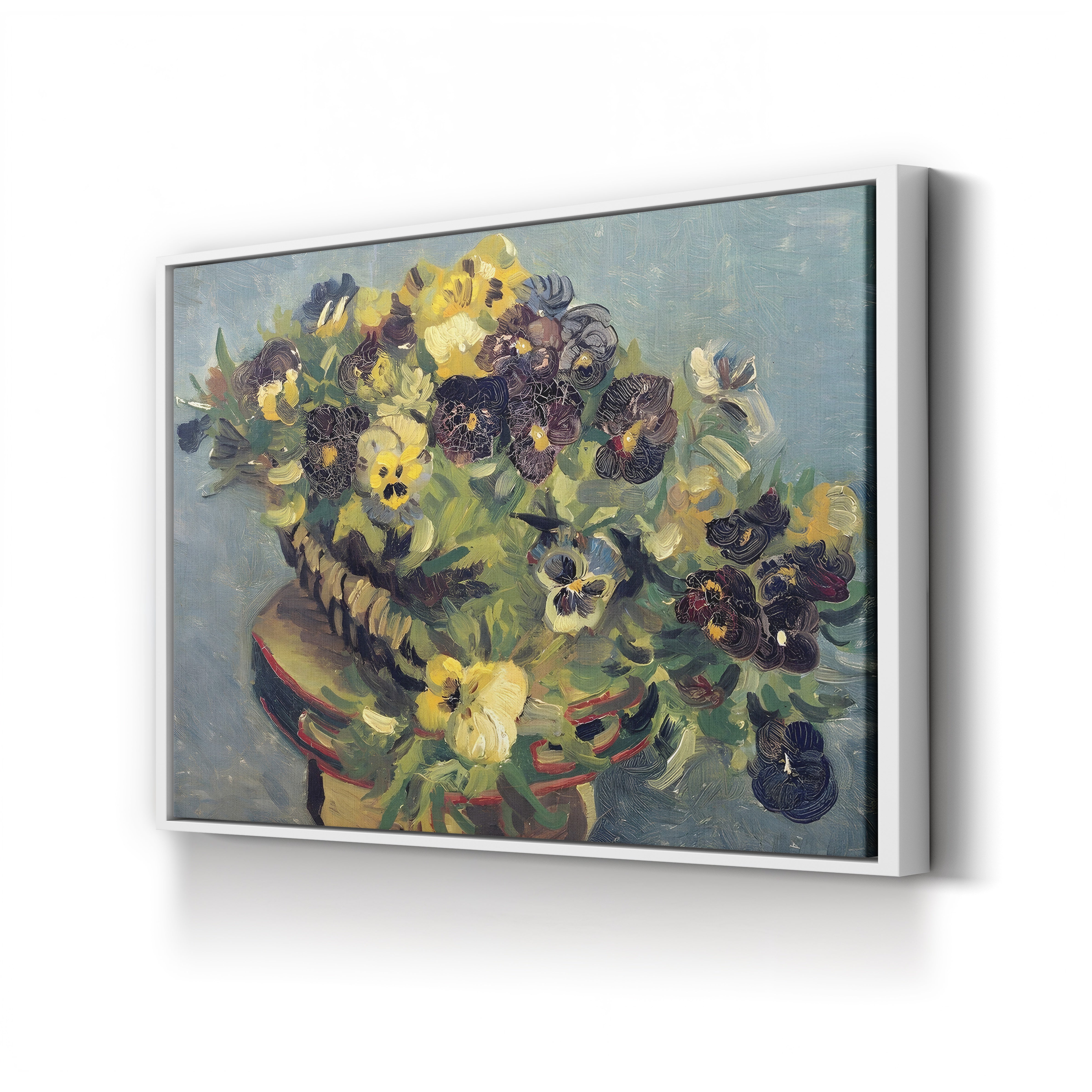 Basket of Violets on a Table – Vincent van Gogh Wall Art | Post-Impressionist Floral Still Life Canvas Print