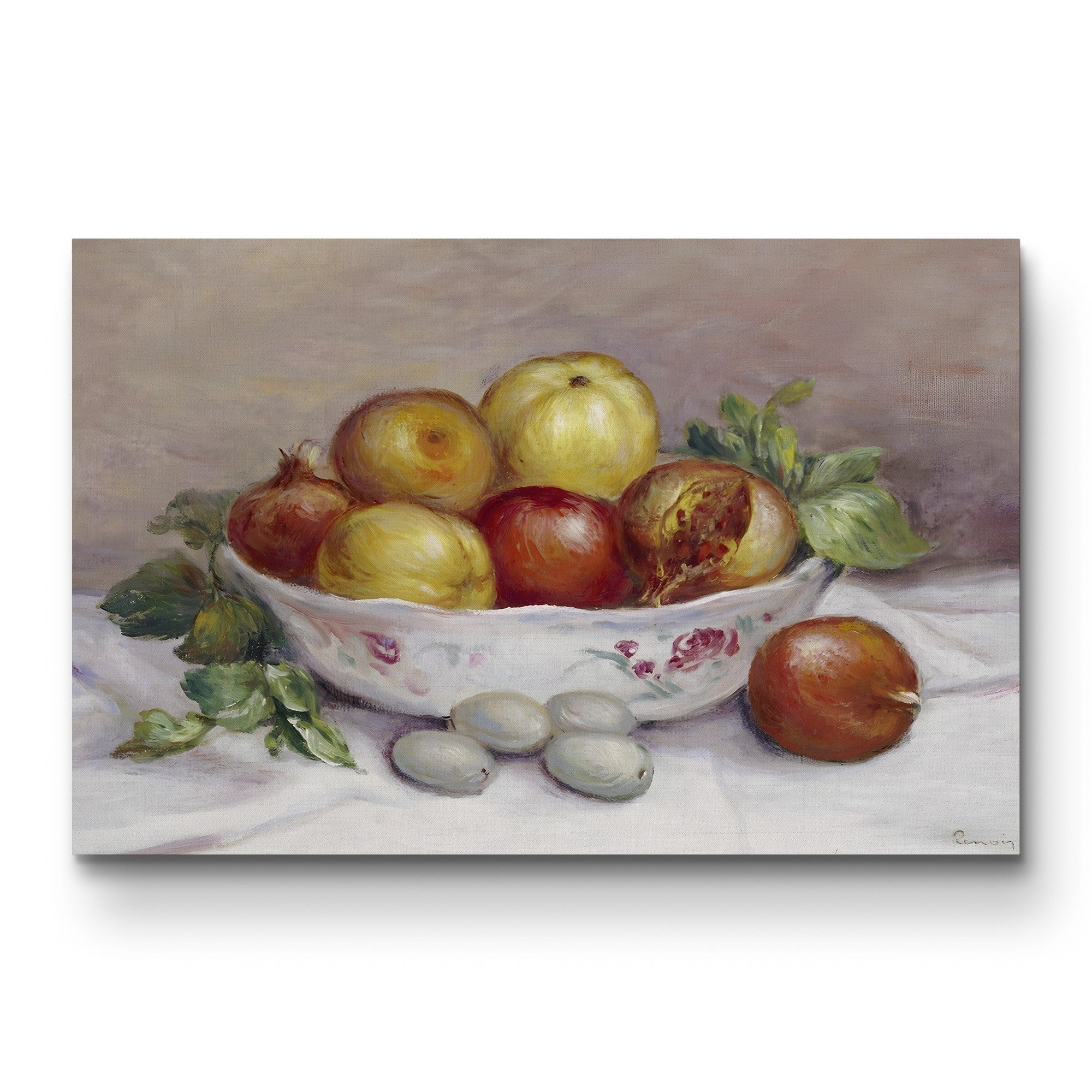 Still Life with a Pomegranate – Renoir Wall Art | Impressionist Fruit Canvas