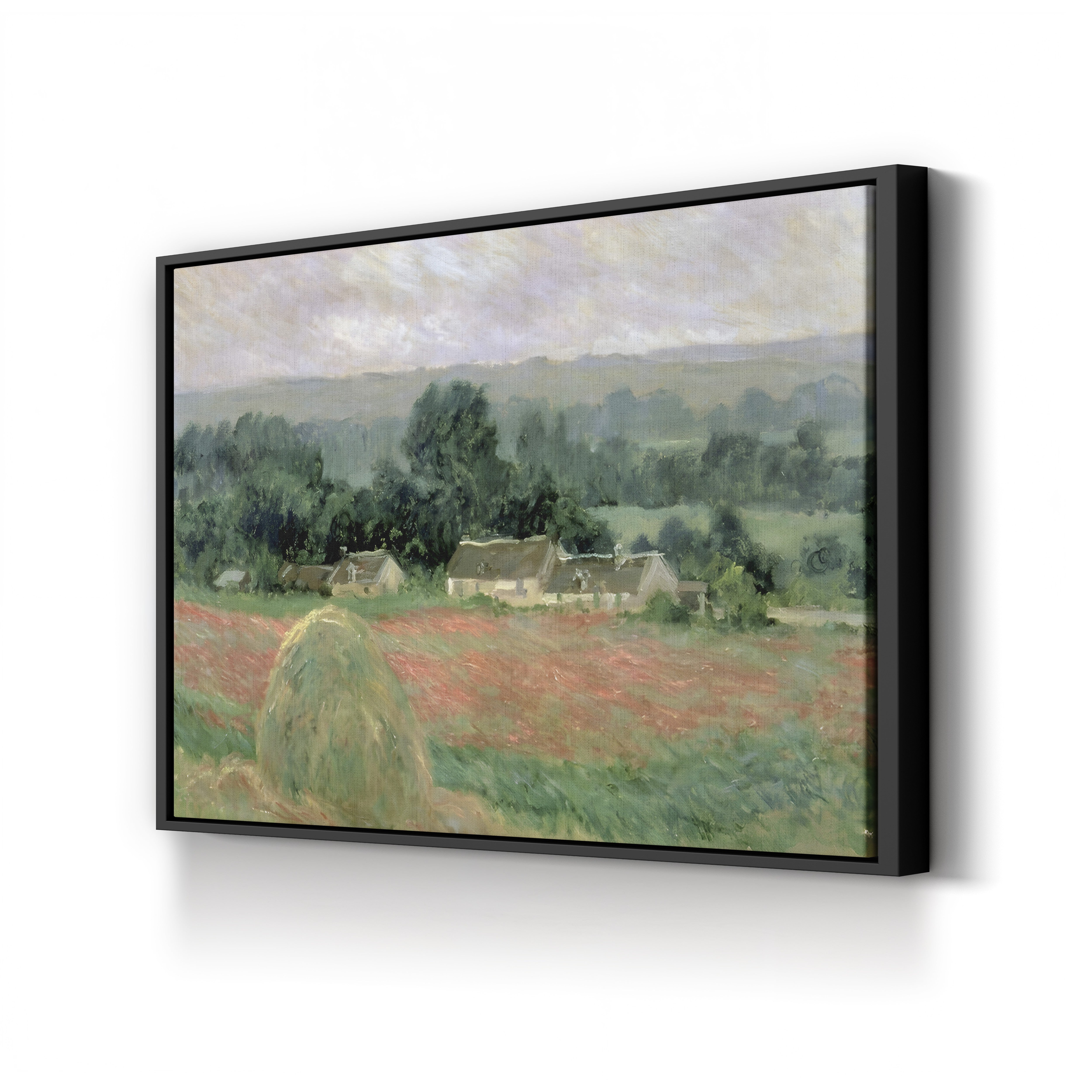 Haystack at Giverny, 1886 – Claude Monet Wall Art | Impressionist Meadow Canvas Print