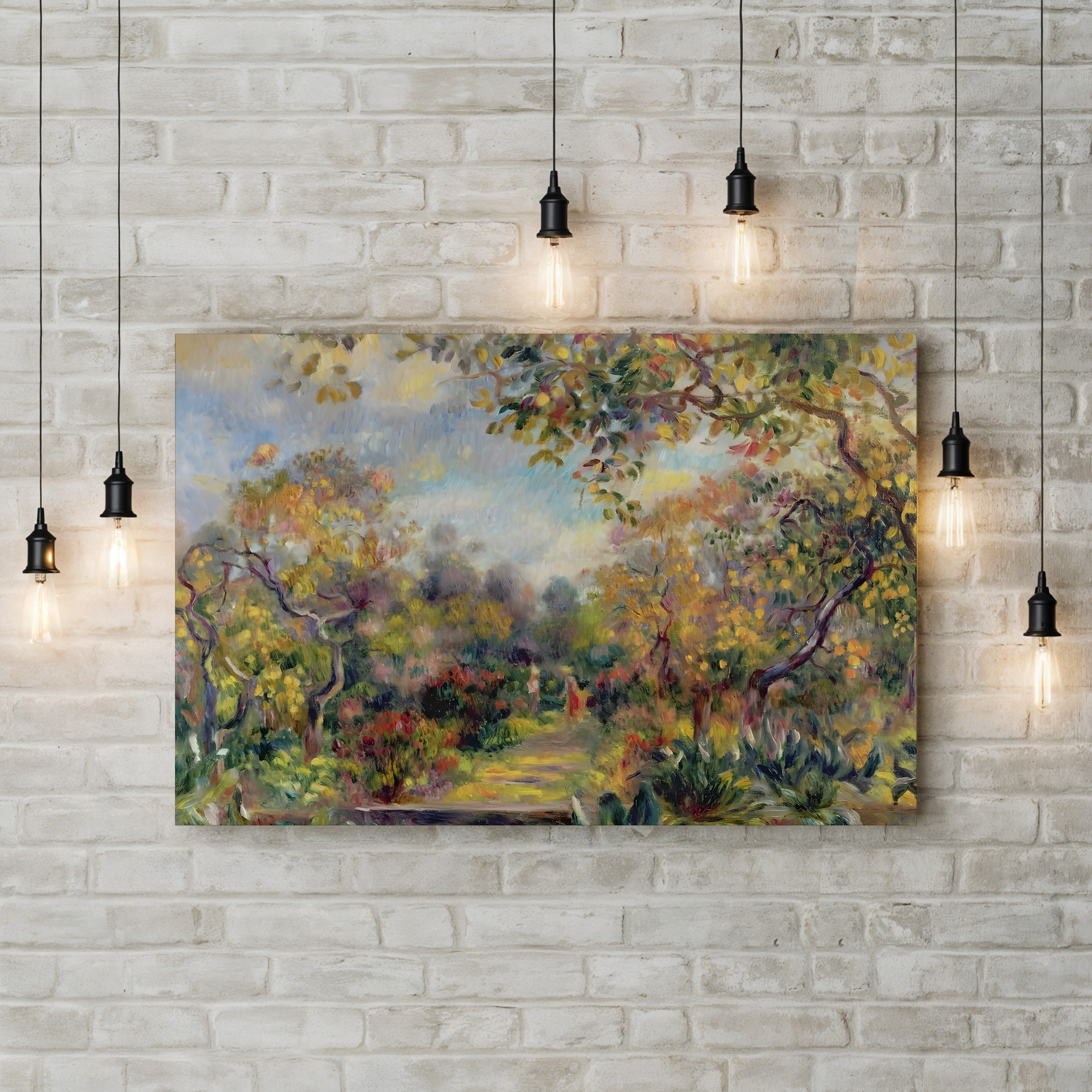 Landscape at Beaulieu, c. 1893 – Pierre-Auguste Renoir Wall Art | Impressionist Coastal Canvas Print