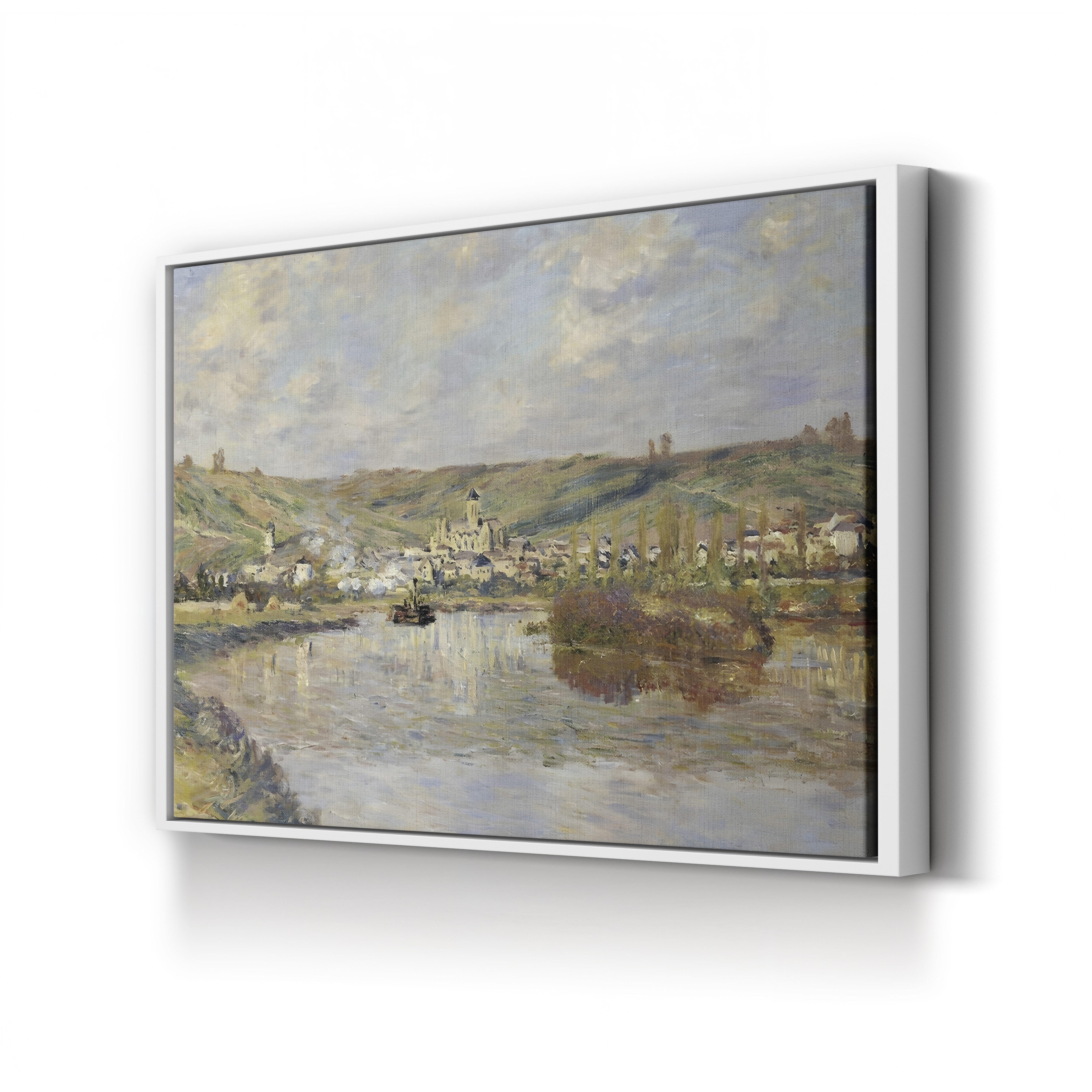 End of the Afternoon, Vétheuil – Claude Monet Wall Art | Impressionist Landscape Canvas Print