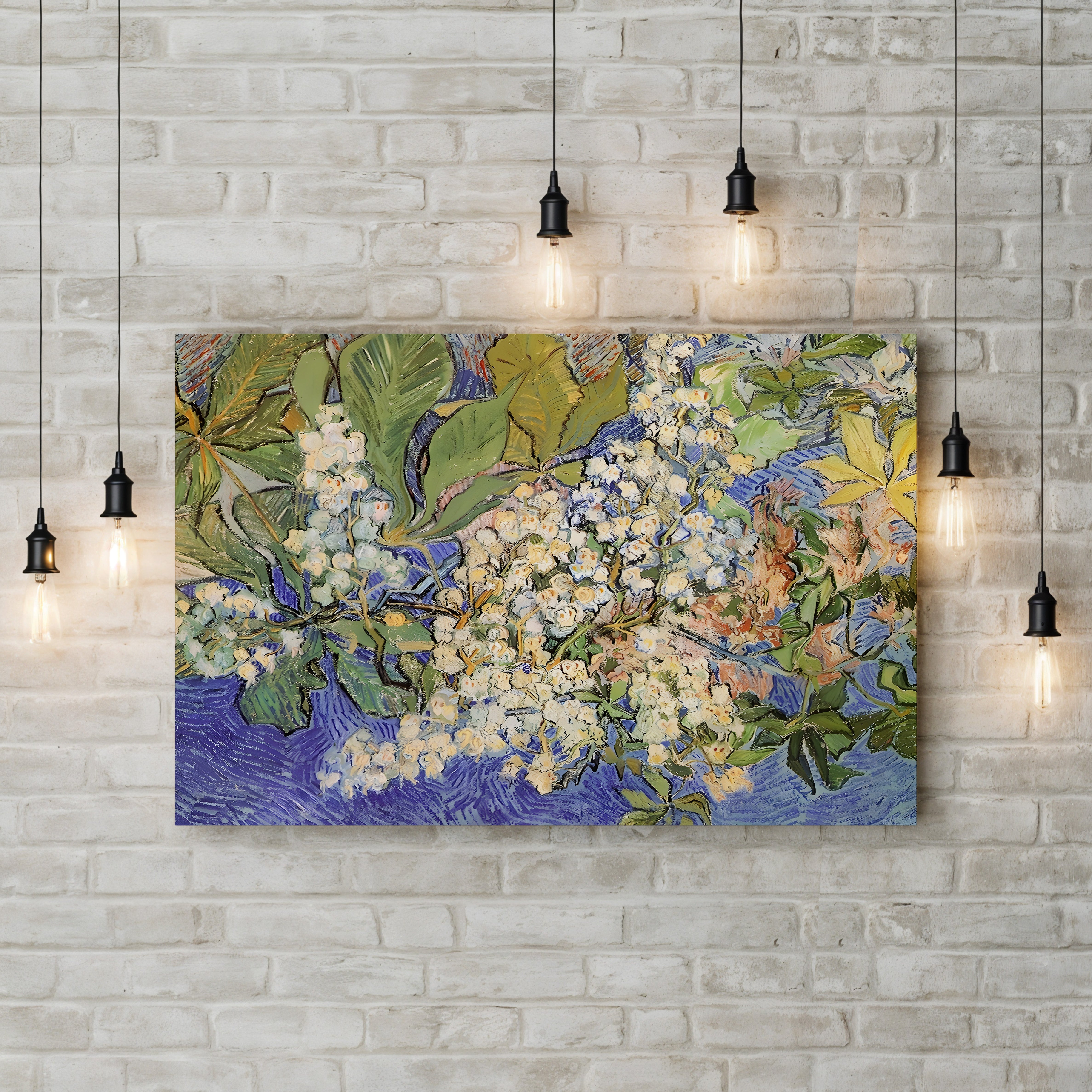 Blossoming Chestnut Branches, 1890 – Vincent van Gogh Wall Art | Post-Impressionist Floral Canvas Print