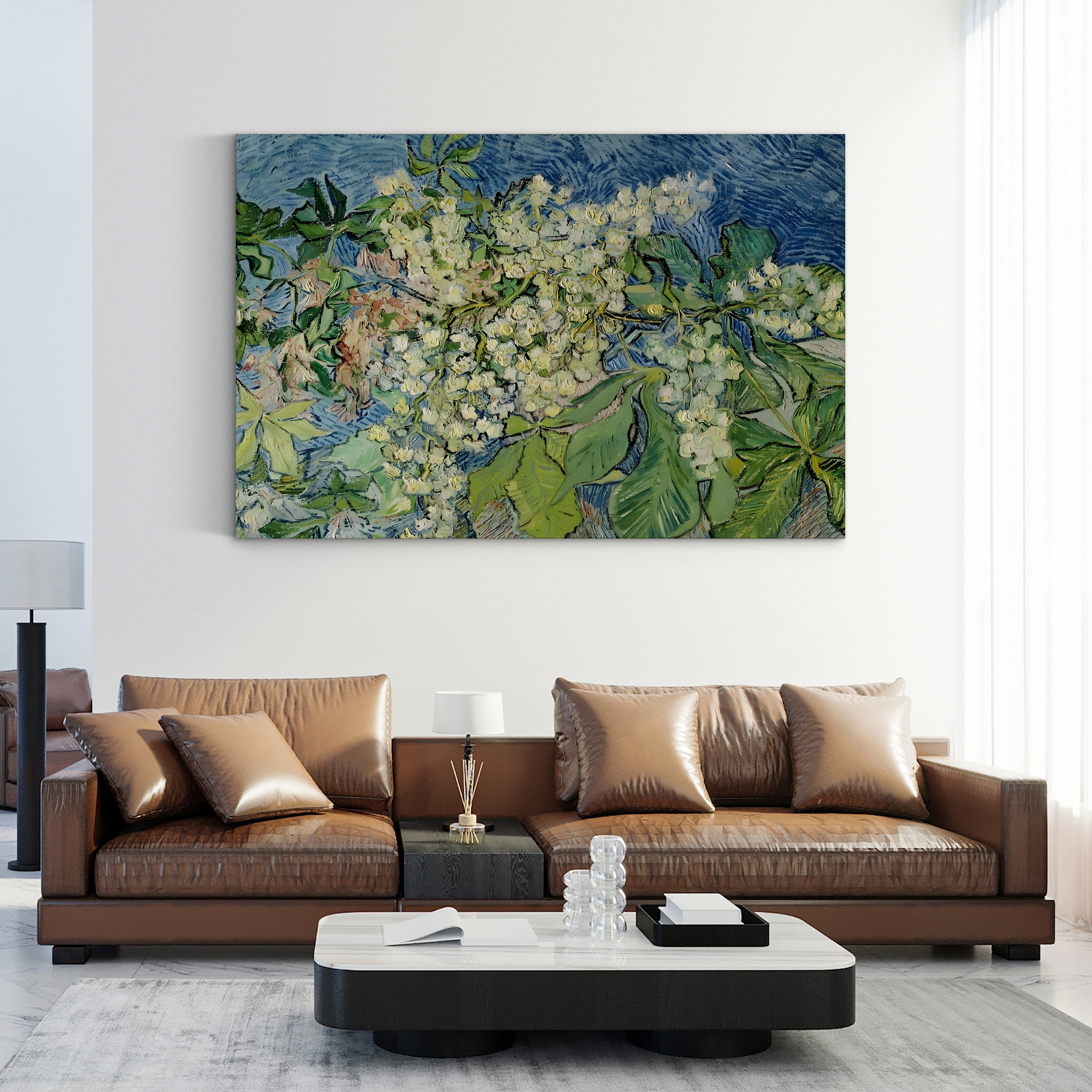 Blossoming Chestnut Branches – Vincent van Gogh Wall Art | Post-Impressionist Floral Canvas Print