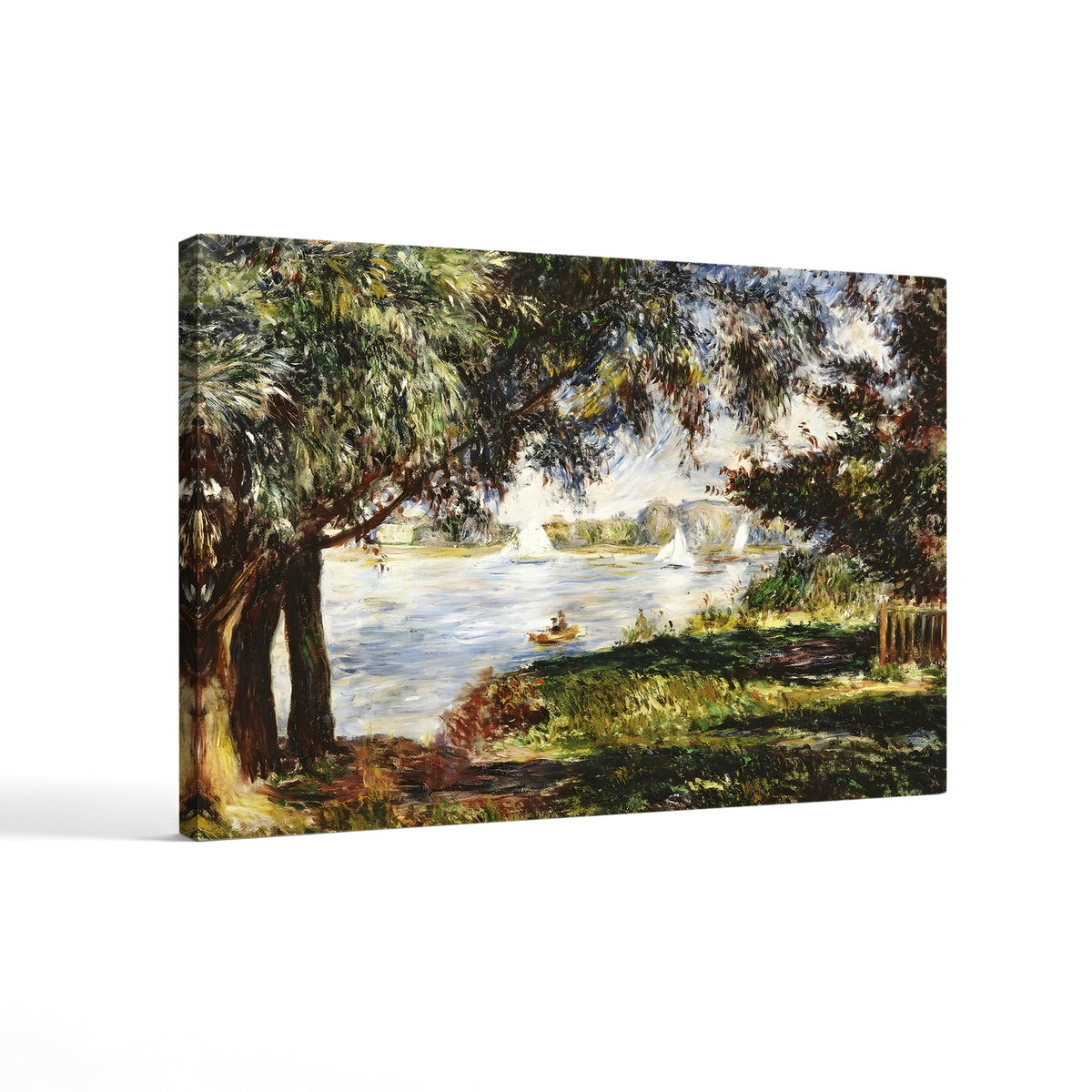Bougival, c. 1888 by Pierre-Auguste Renoir canvas print, Gallery Canvas unframed, angled view
