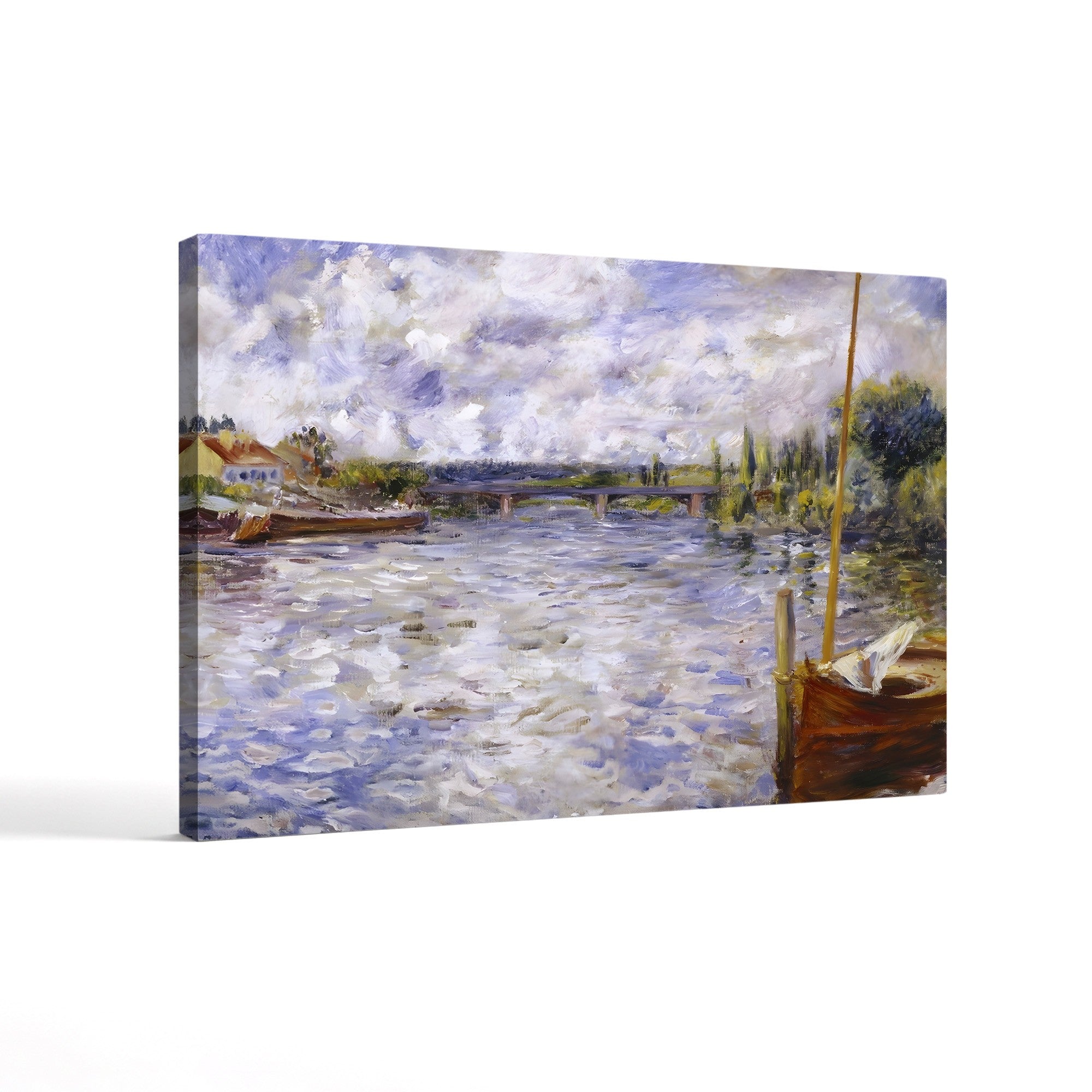 The Seine at Chatou, 1874 – Pierre-Auguste Renoir Wall Art | Impressionist River Canvas Print