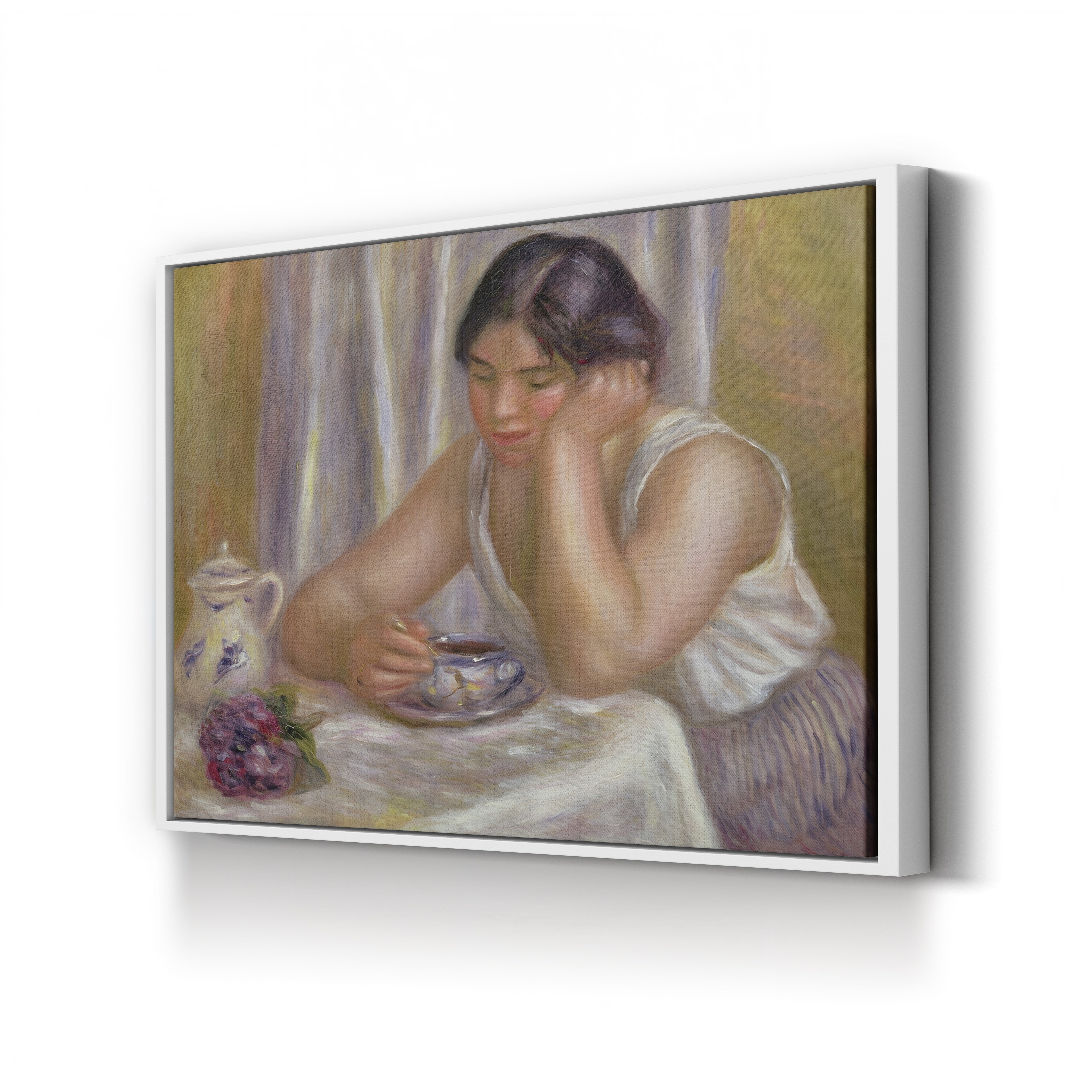 Cup of Chocolate – Pierre-Auguste Renoir Wall Art | Impressionist Figure Canvas Print