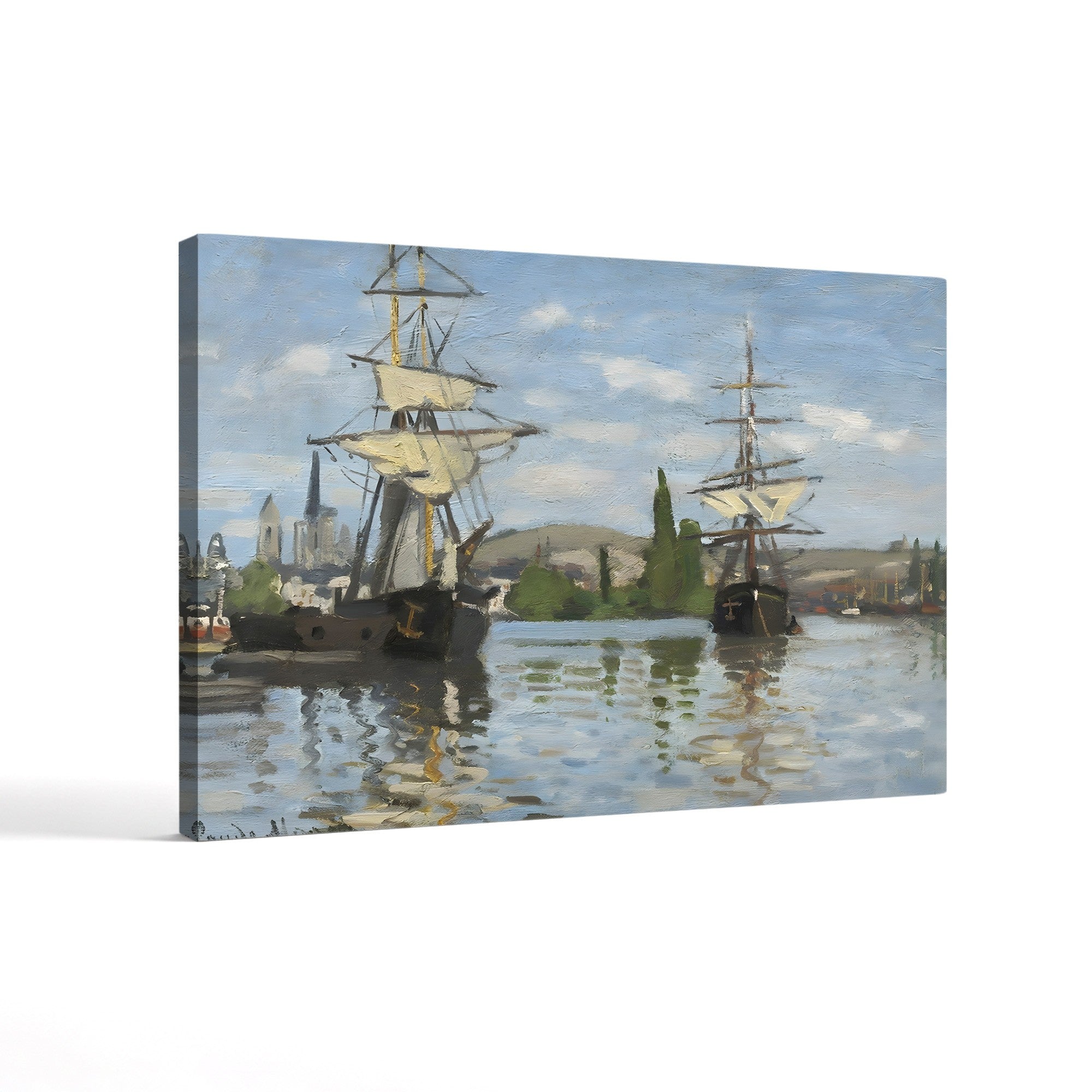 Ships Riding on the Seine at Rouen, 1872-73 by Claude Monet