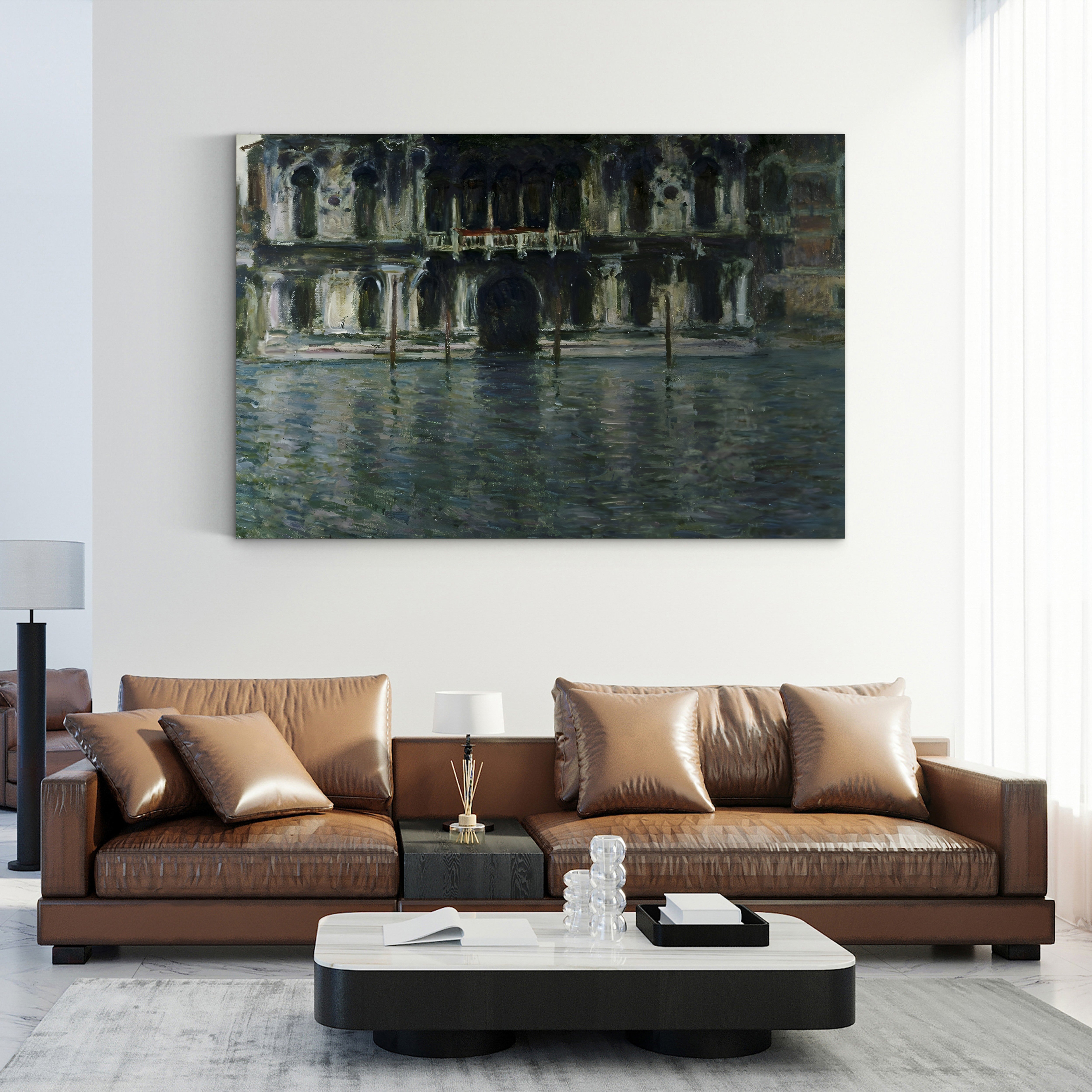 Palazzo Contarini, 1908 – Claude Monet Wall Art | Late Impressionist Venetian Palace Canvas Print