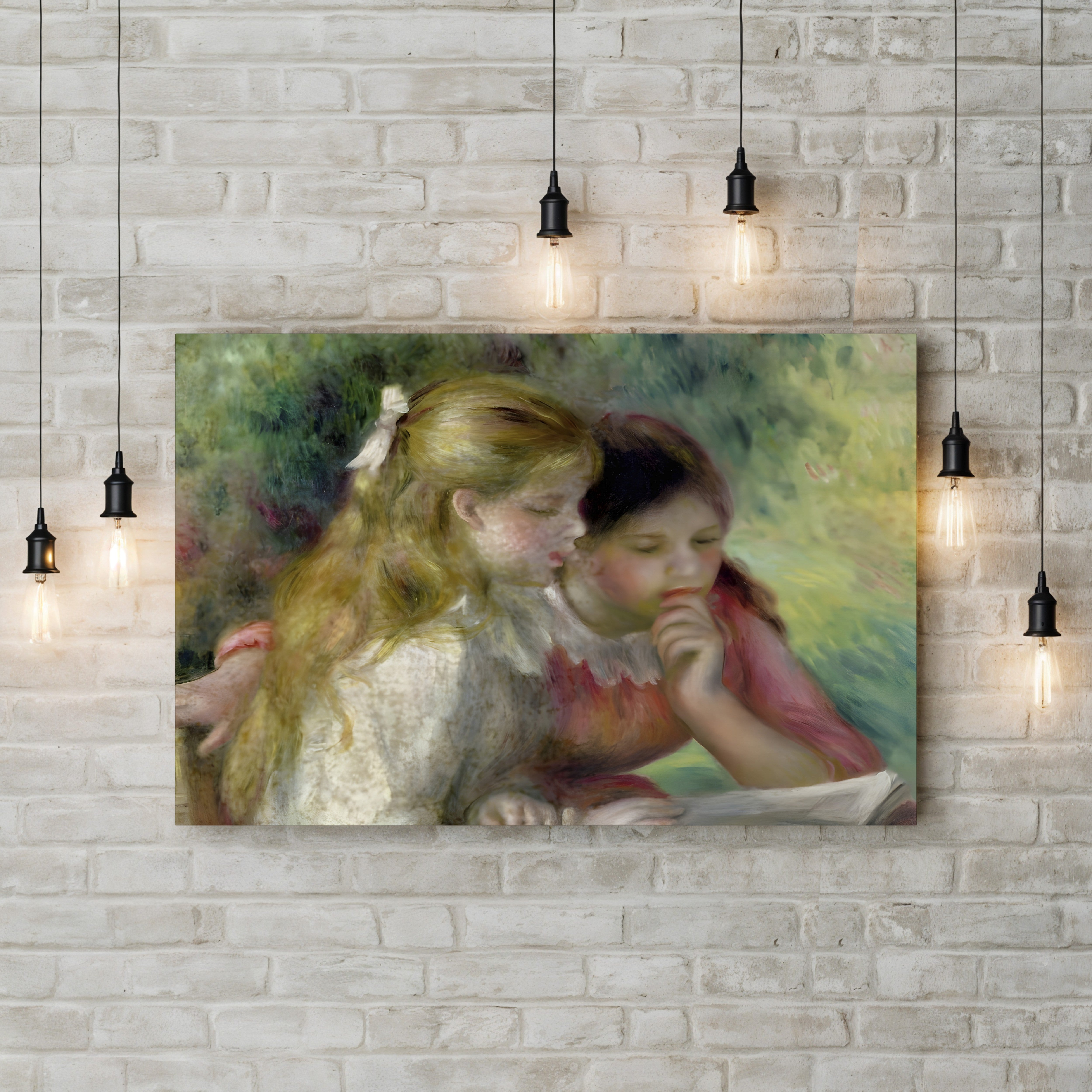 The Reading, c. 1890–95 – Pierre-Auguste Renoir Wall Art | Impressionist Domestic Canvas Print