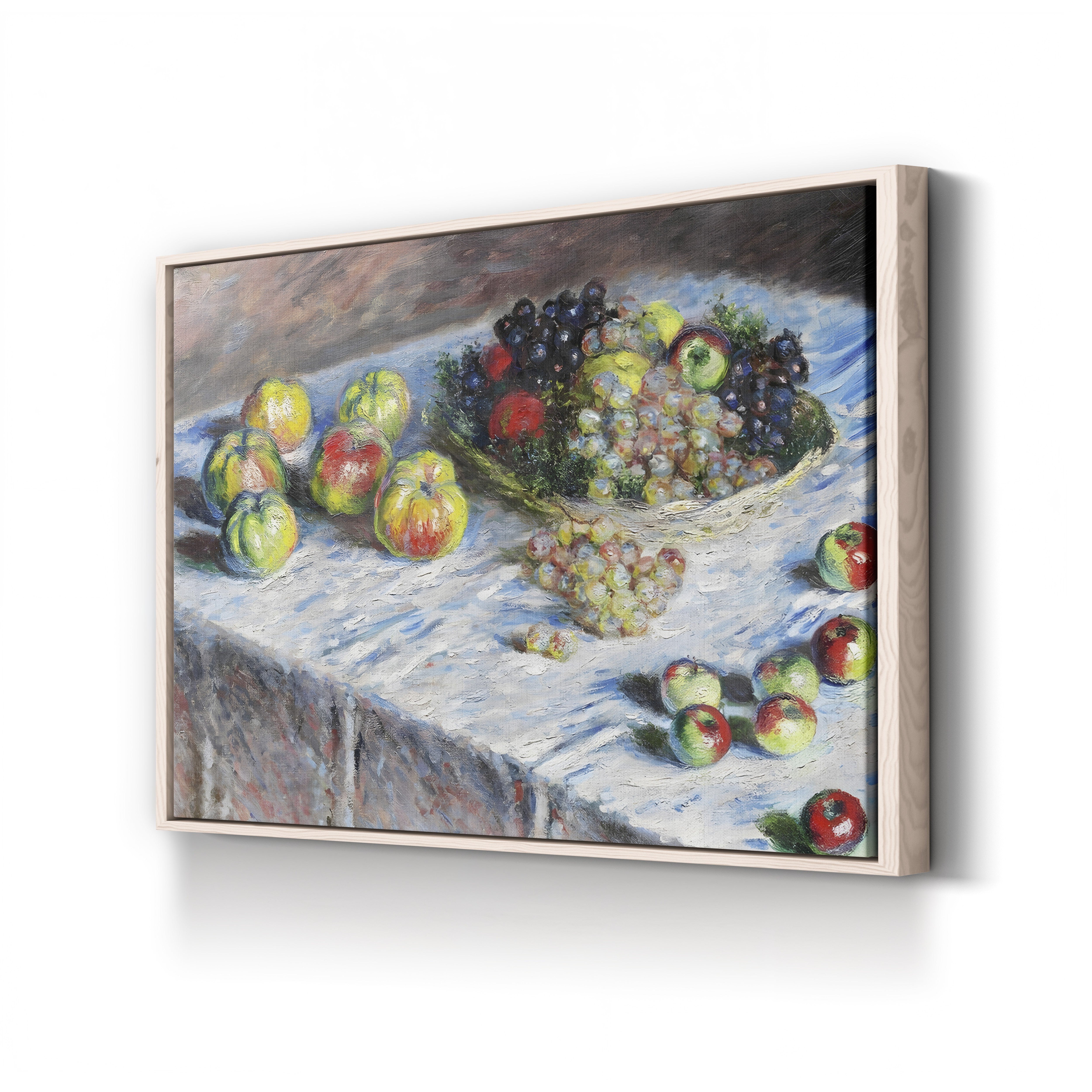 Apples and Grapes – Claude Monet Wall Art | Impressionist Still Life Canvas Print