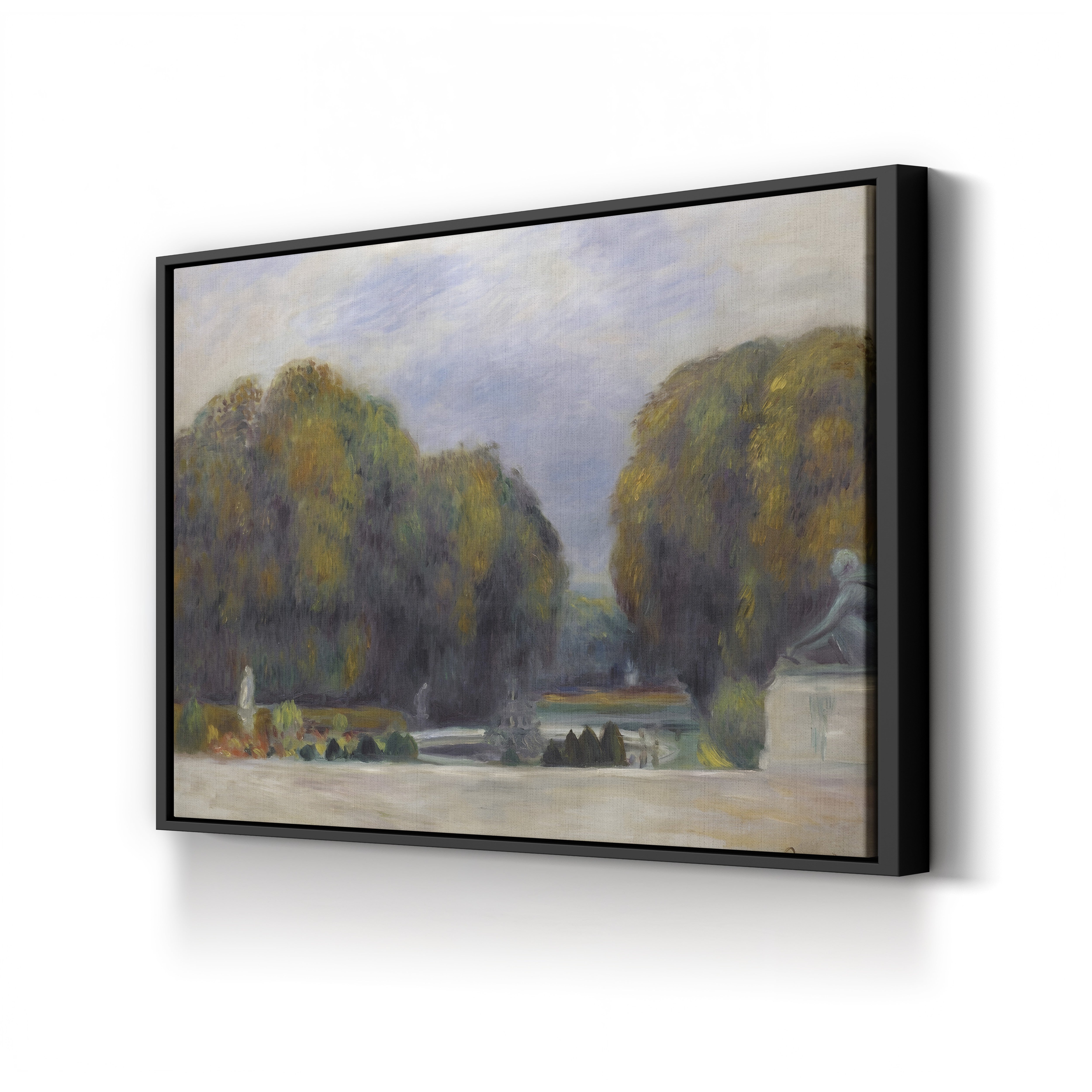 Versailles, 1900-1905 by Pierre-Auguste Renoir canvas print in black frame