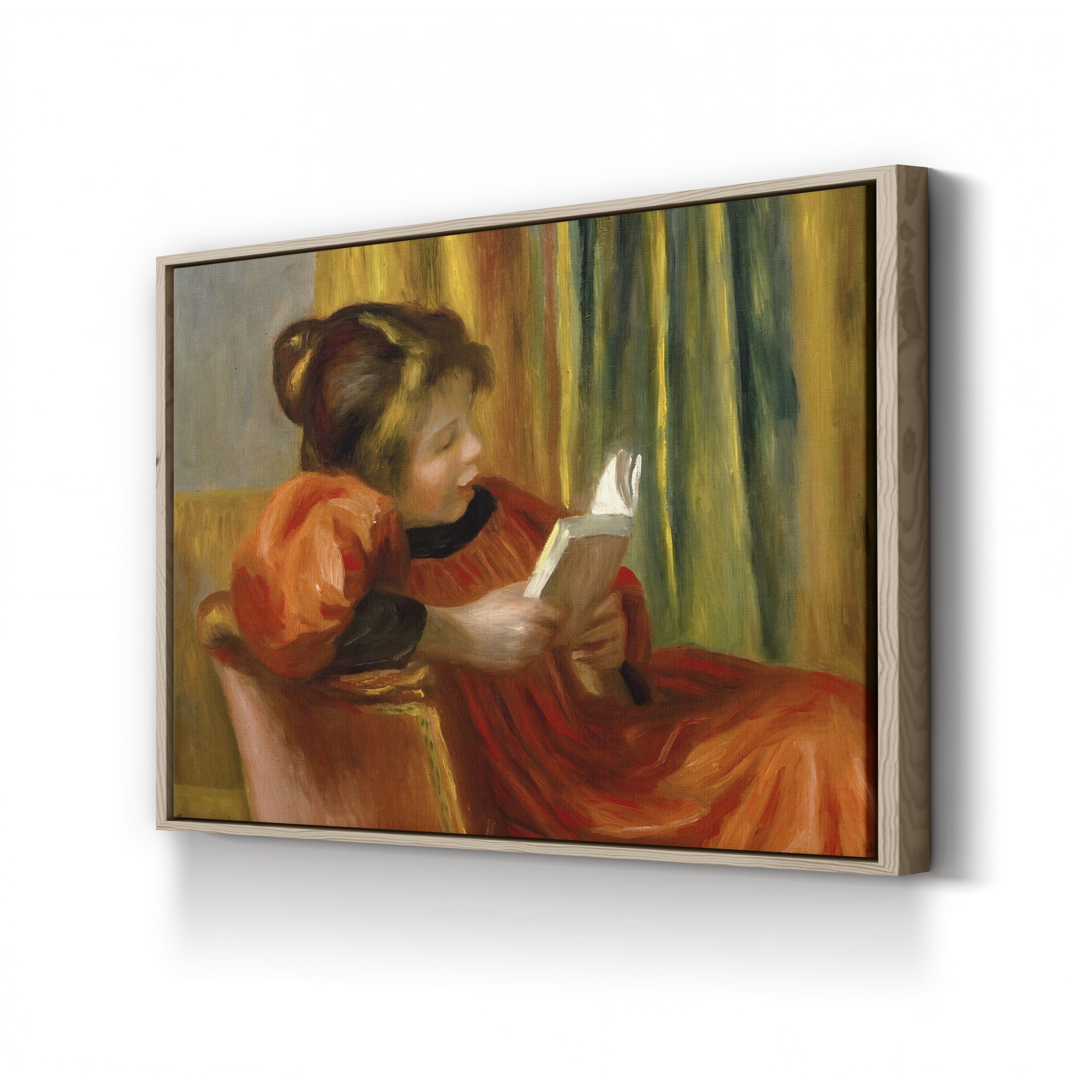 Girl Reading, 1890 – Pierre-Auguste Renoir Wall Art | Impressionist Figure Canvas Print